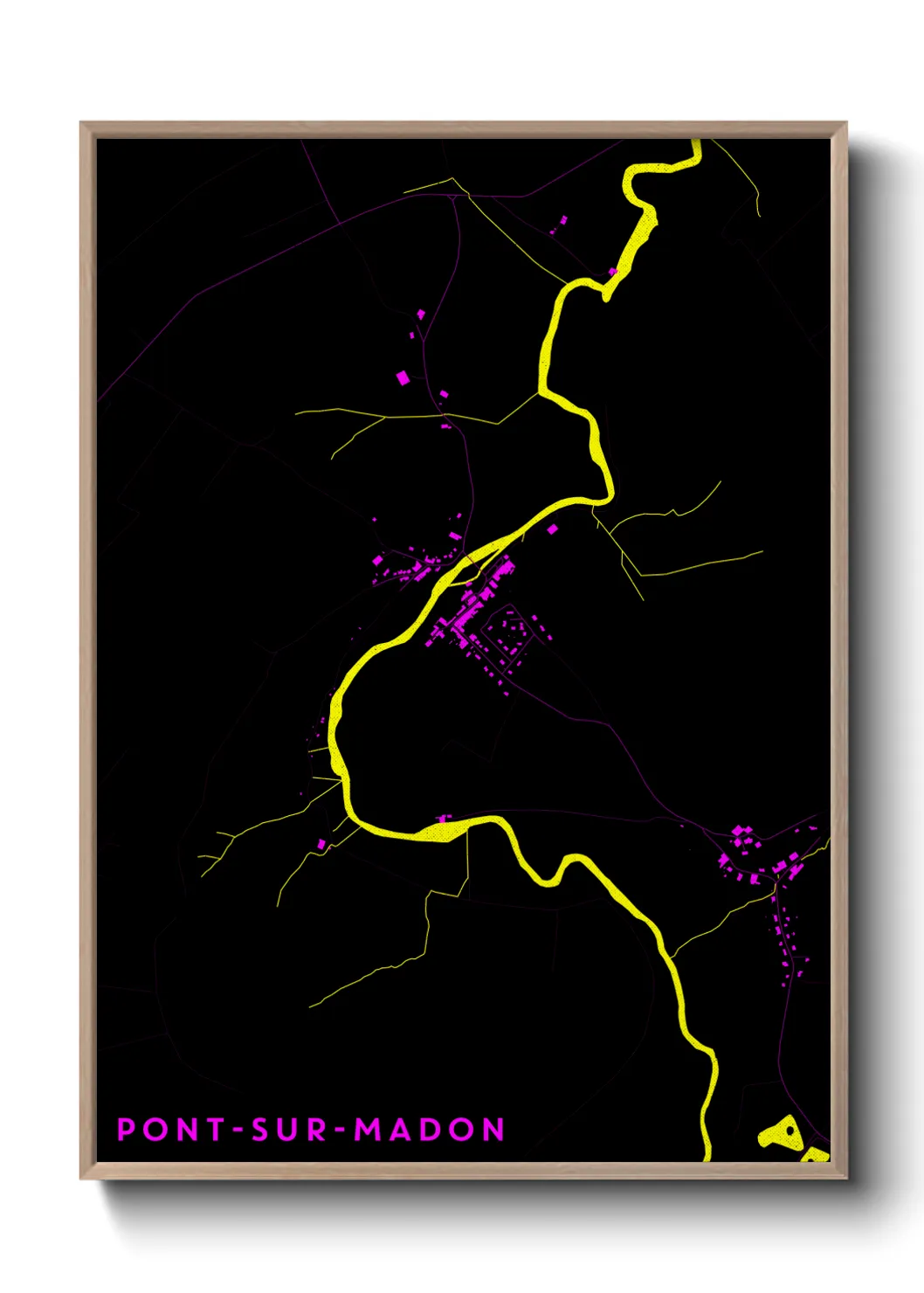 Une affiche de carte sur Pont-sur-Madon