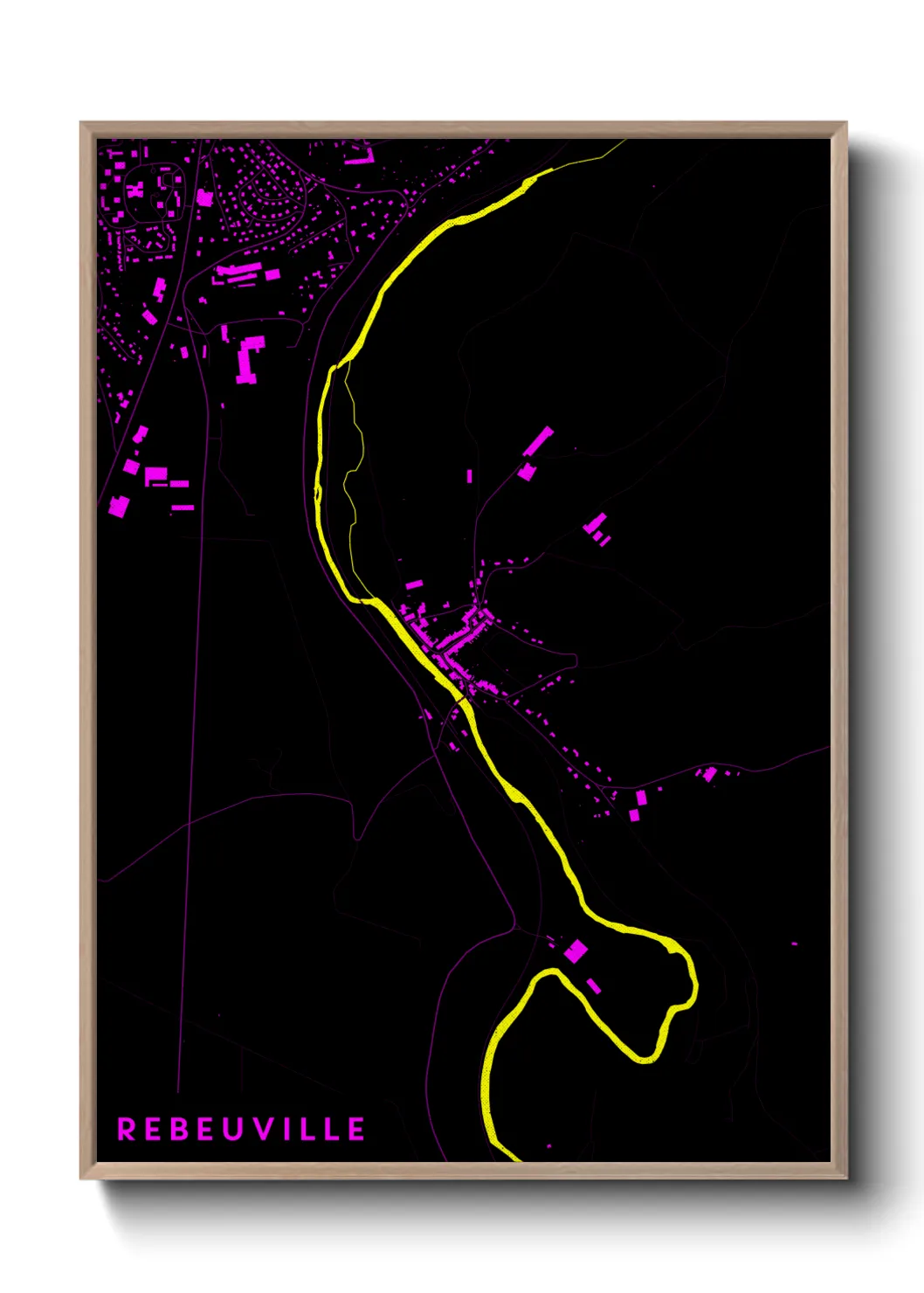 Une affiche de carte sur Rebeuville