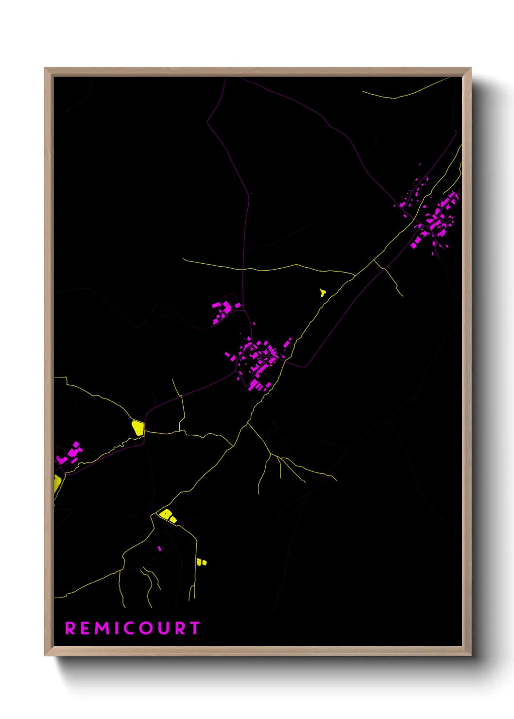 Une affiche de carte sur Remicourt