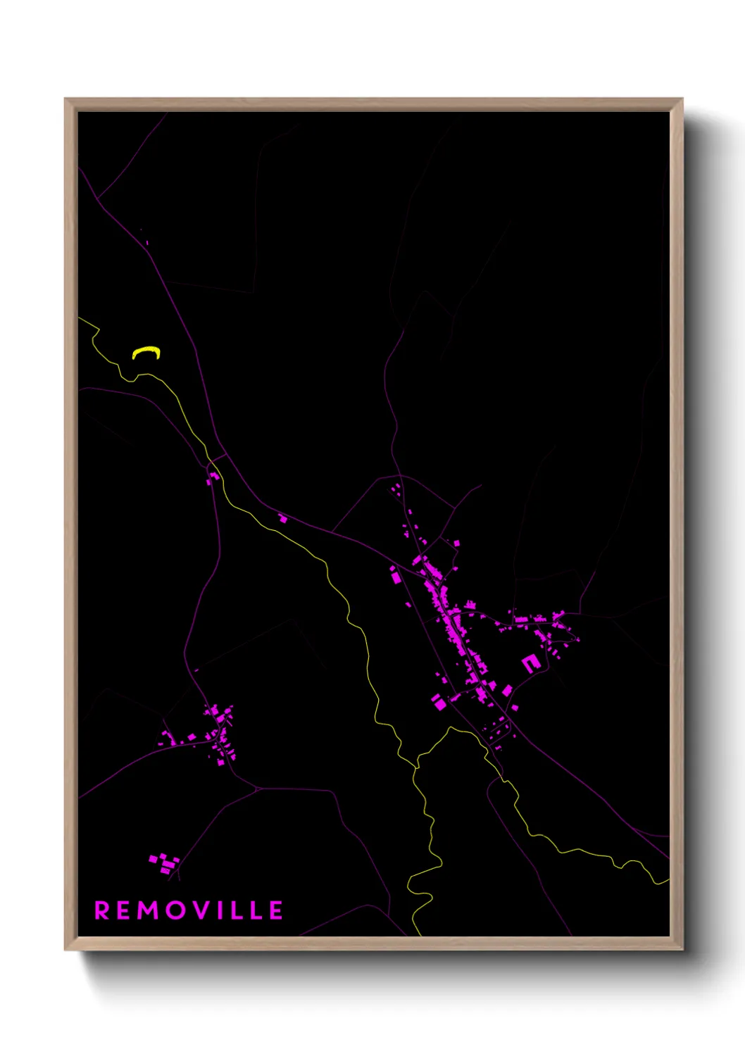 Une affiche de carte sur Removille