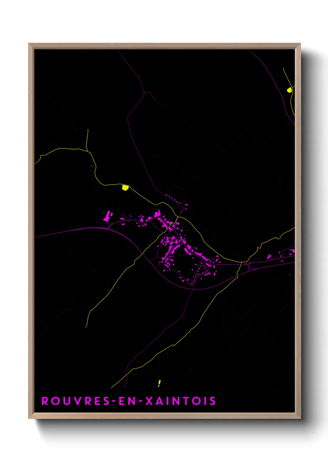 Une affiche de carte sur Rouvres-en-Xaintois