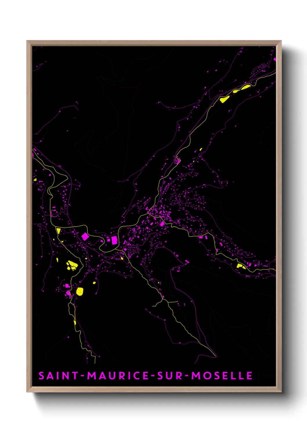 Une affiche de carte sur Saint-Maurice-sur-Moselle