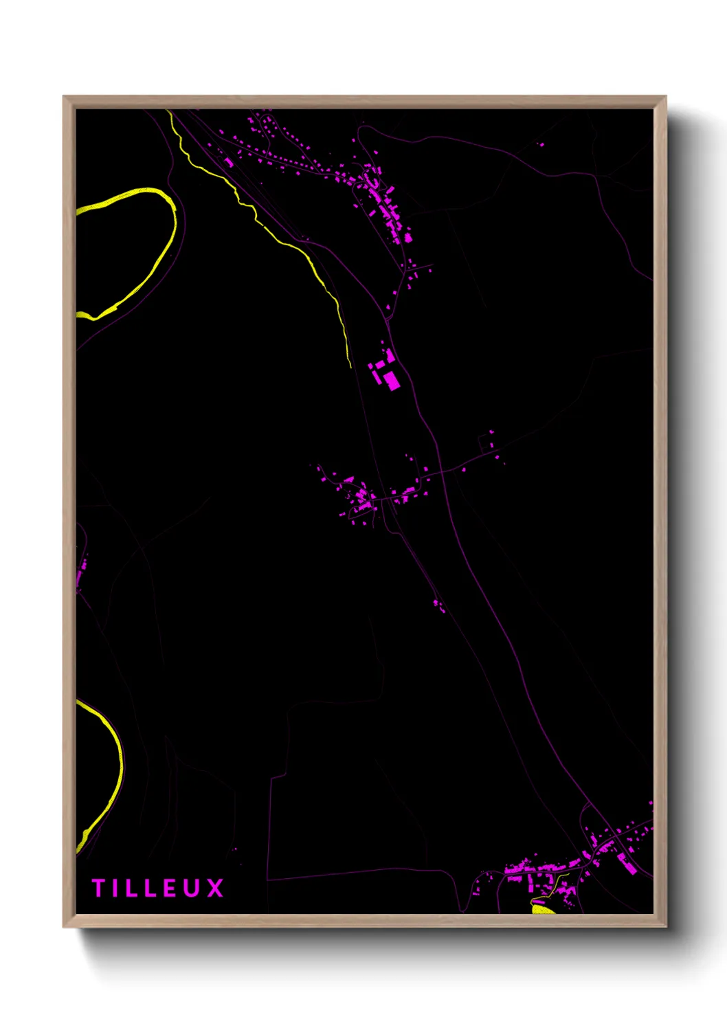Une affiche de carte sur Tilleux