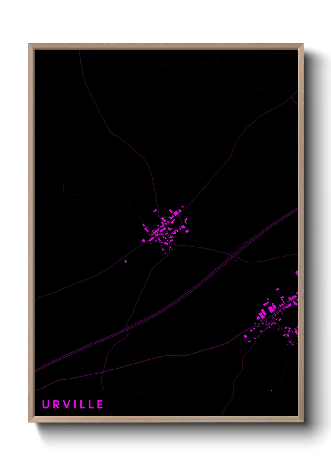 Une affiche de carte sur Urville