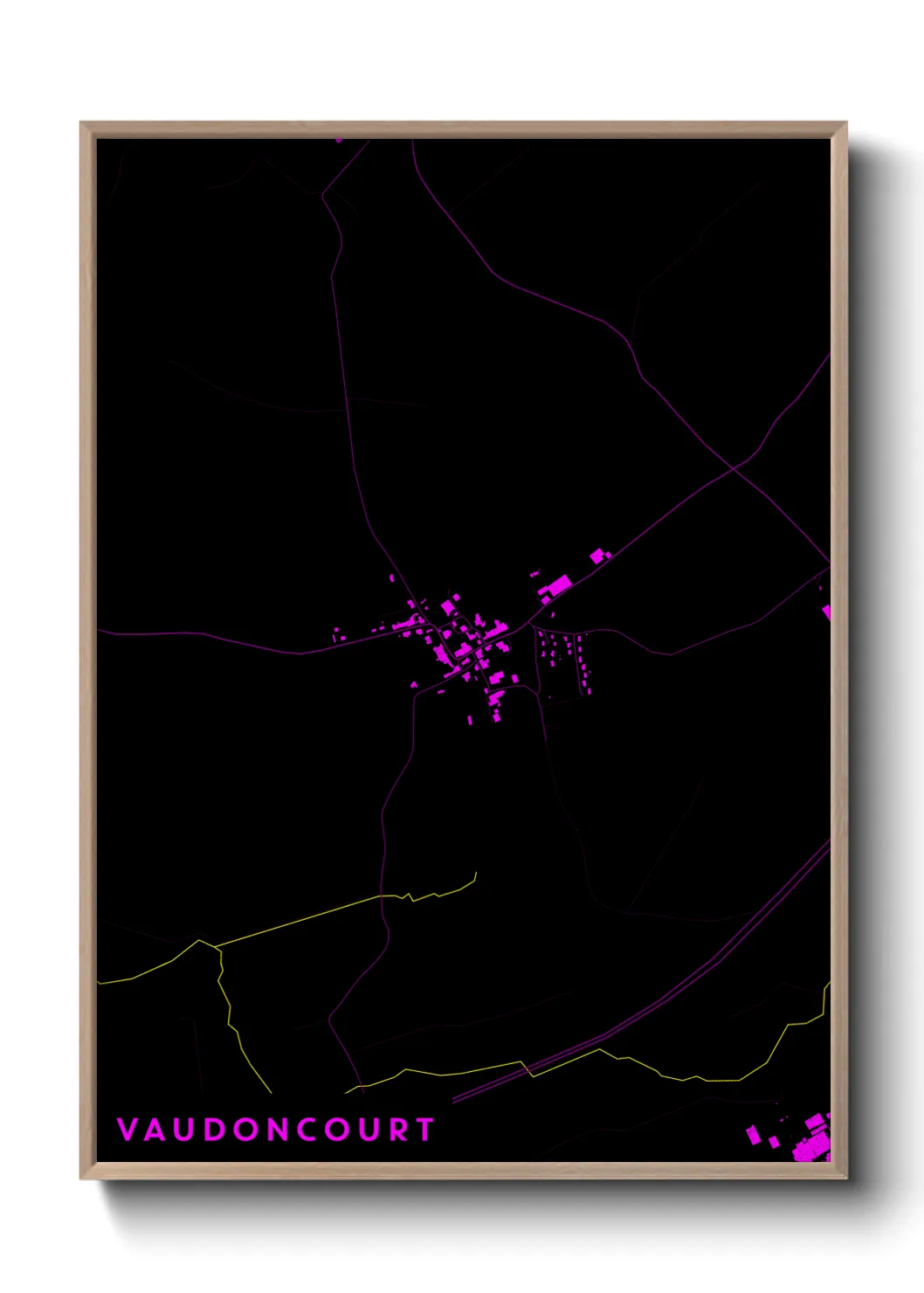 Une affiche de carte sur Vaudoncourt