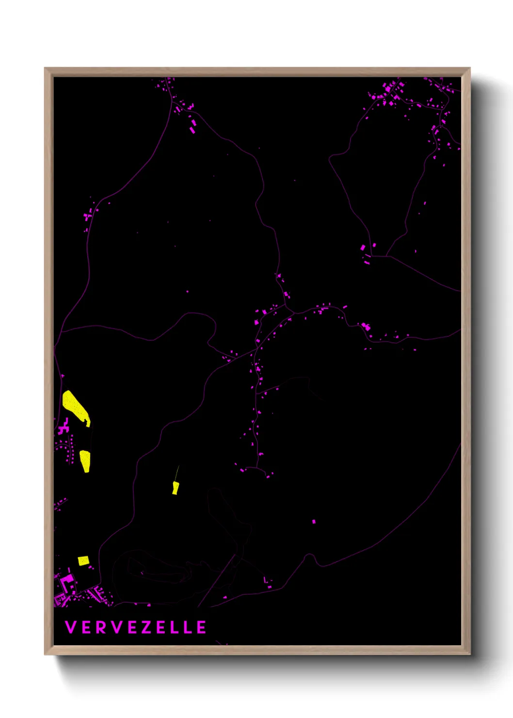 Une affiche de carte sur Vervezelle