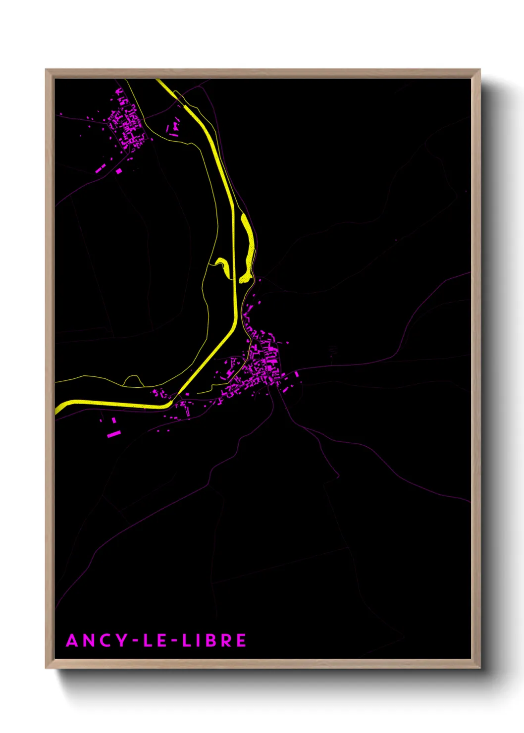Une affiche de carte sur Ancy-le-Libre
