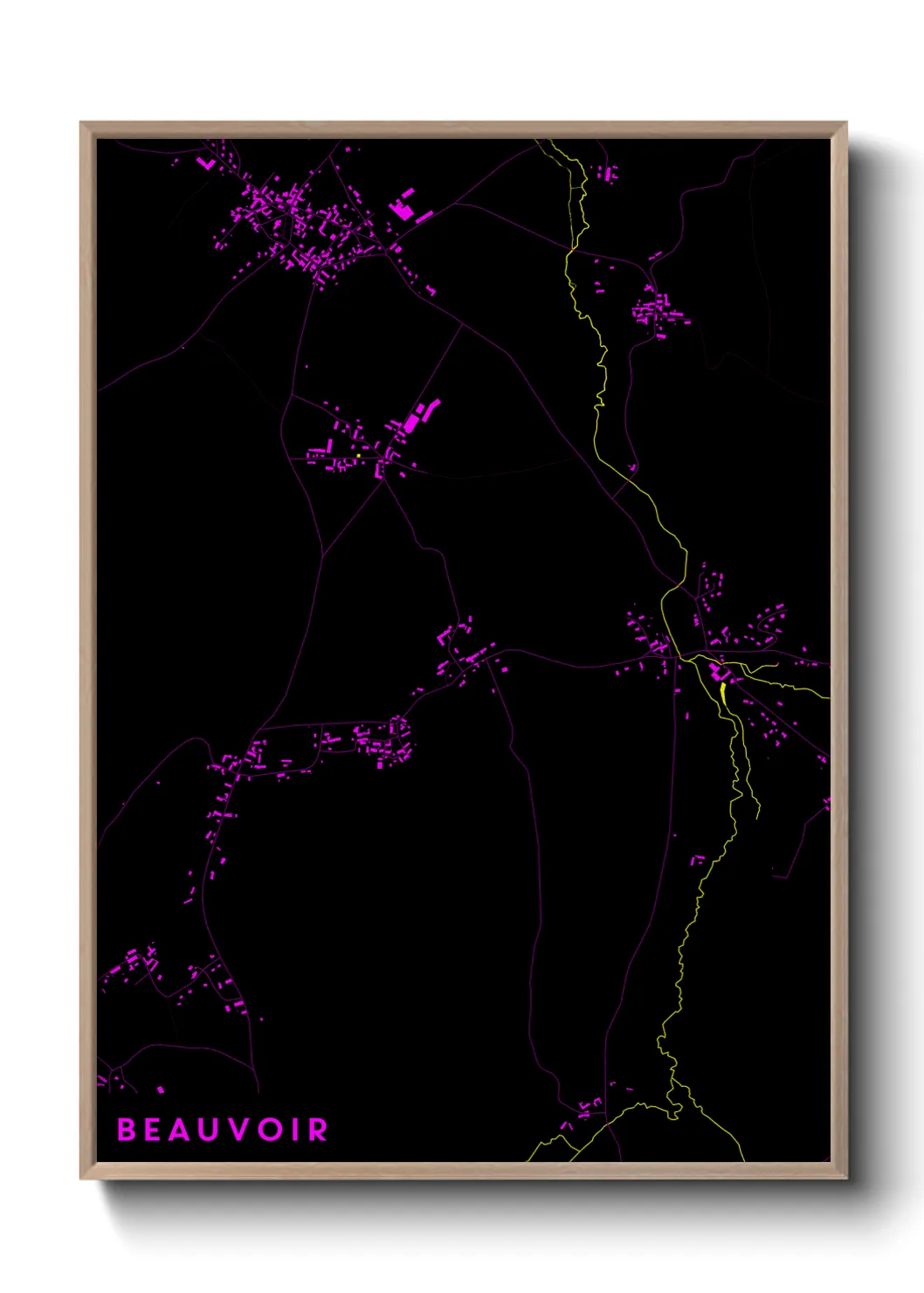 Une affiche de carte sur Beauvoir