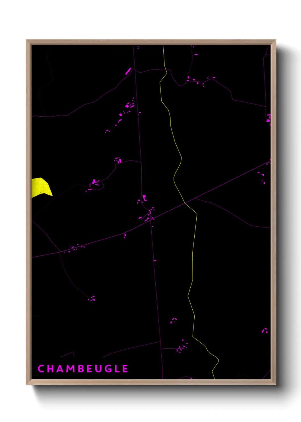Une affiche de carte sur Chambeugle