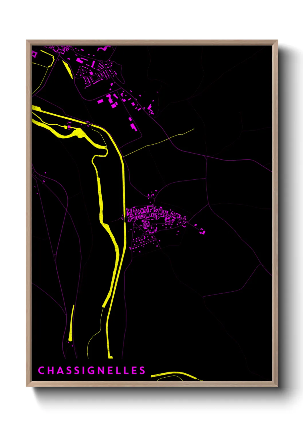 Une affiche de carte sur Chassignelles