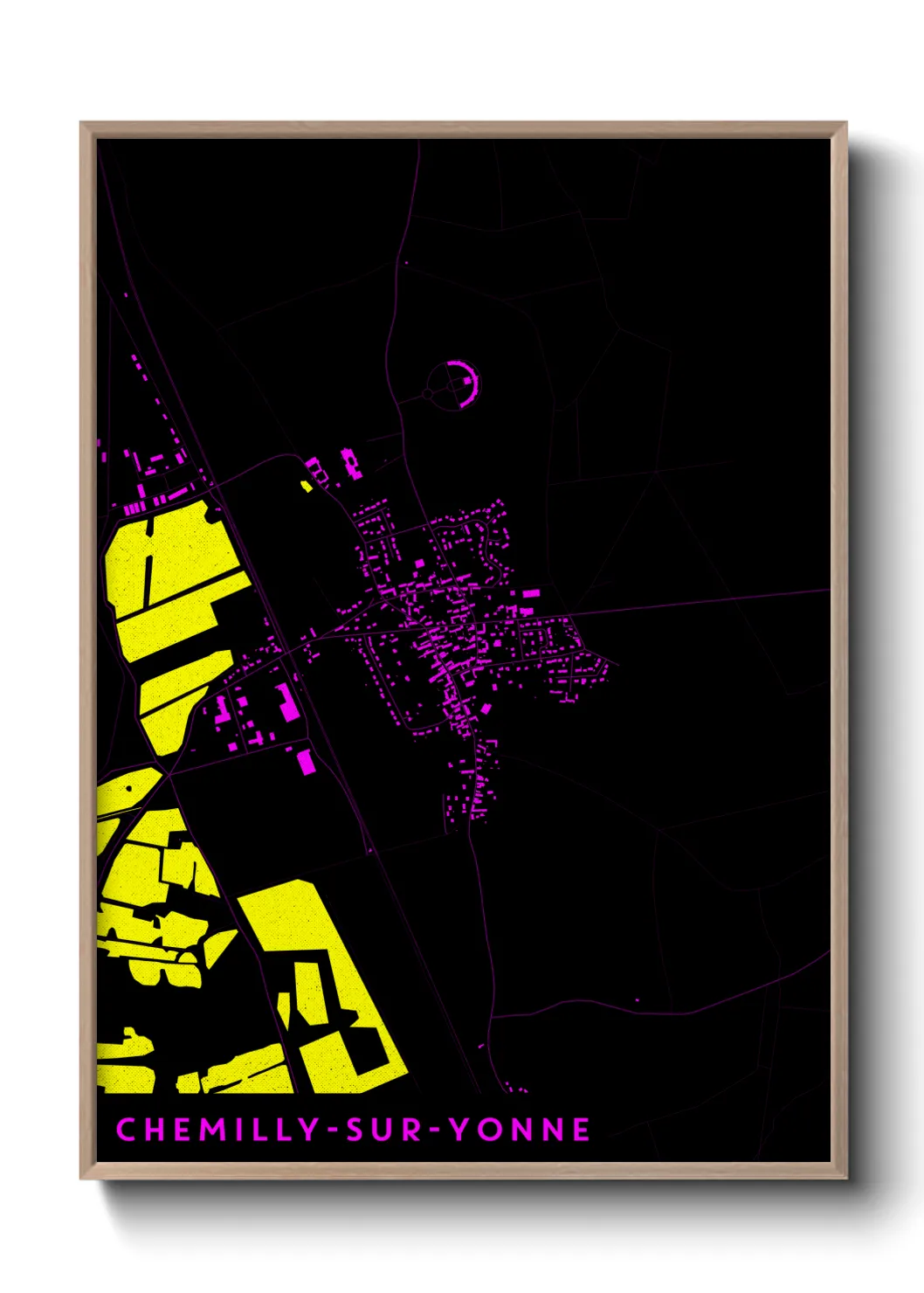 Une affiche de carte sur Chemilly-sur-Yonne