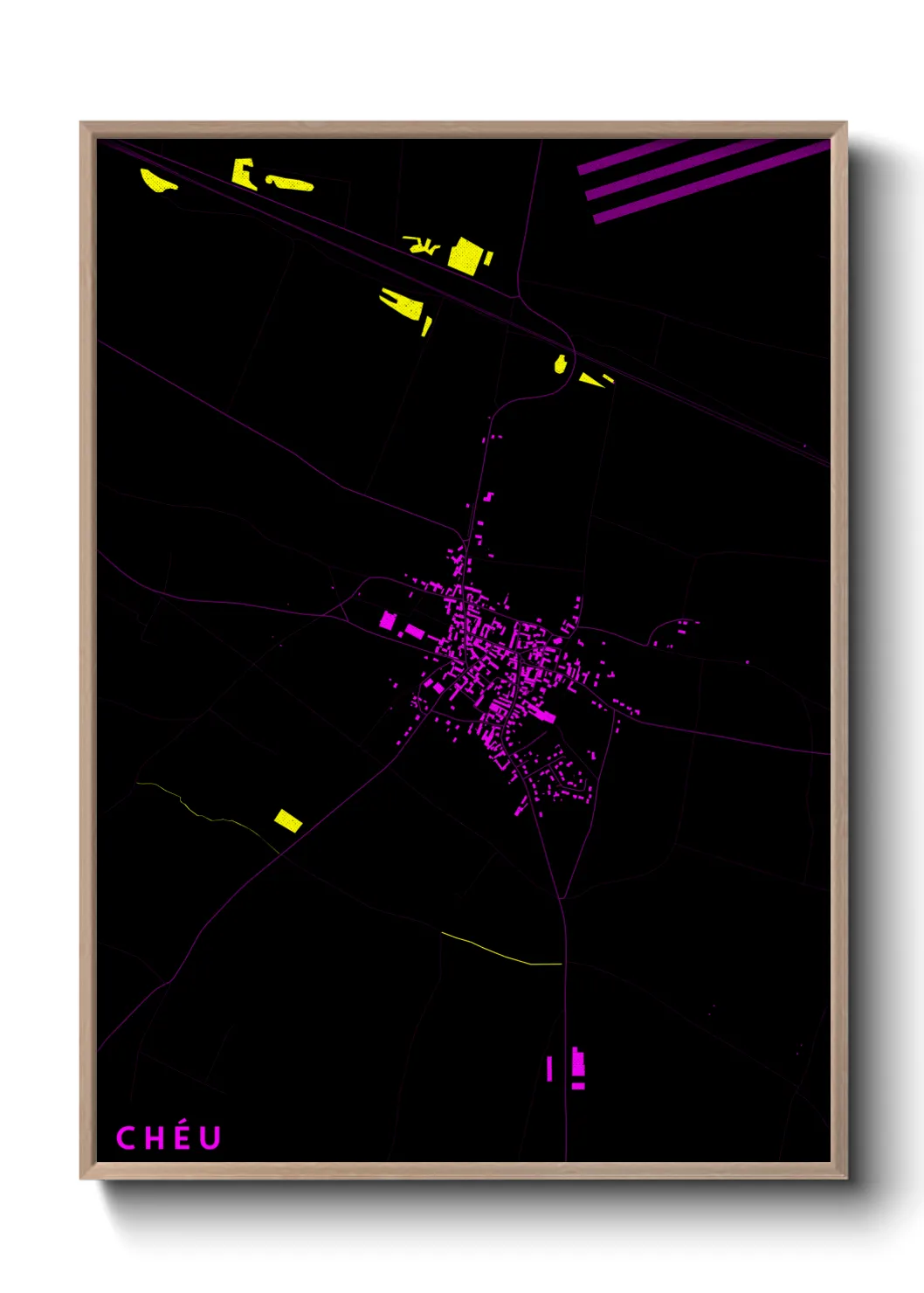 Une affiche de carte sur Chéu