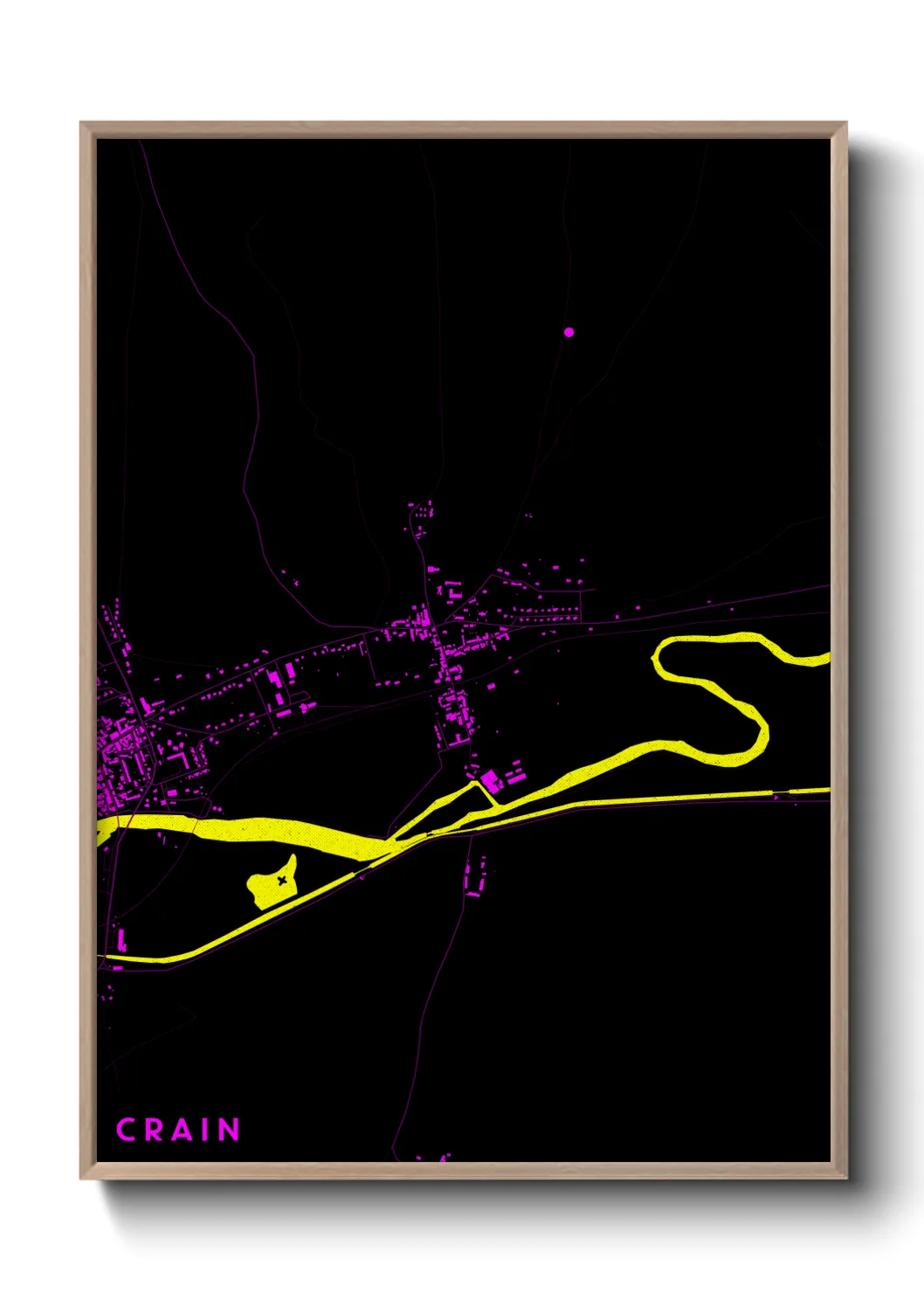 Une affiche de carte sur Crain