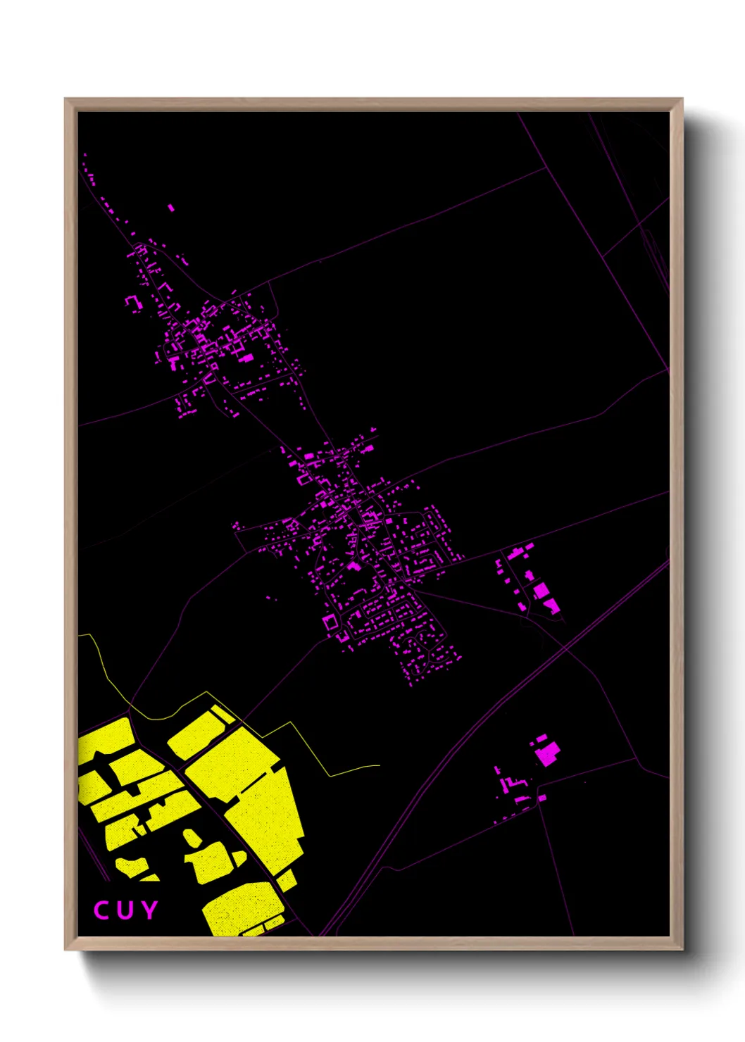 Une affiche de carte sur Cuy