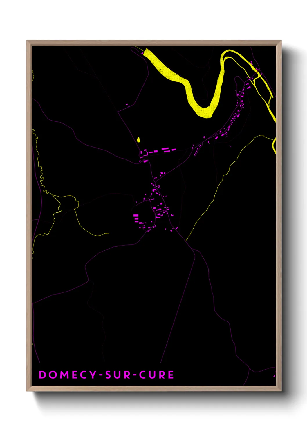 Une affiche de carte sur Domecy-sur-Cure