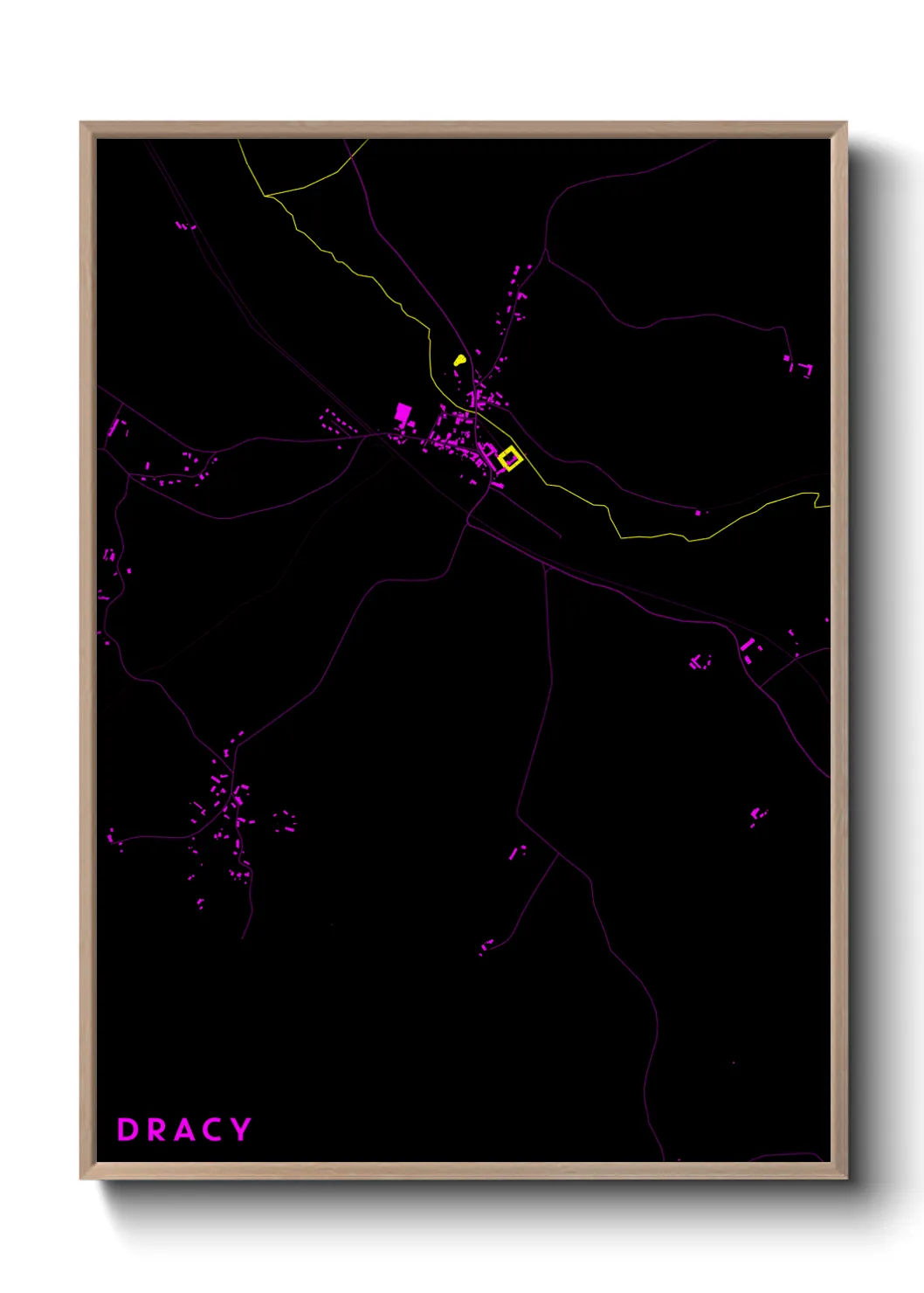 Une affiche de carte sur Dracy