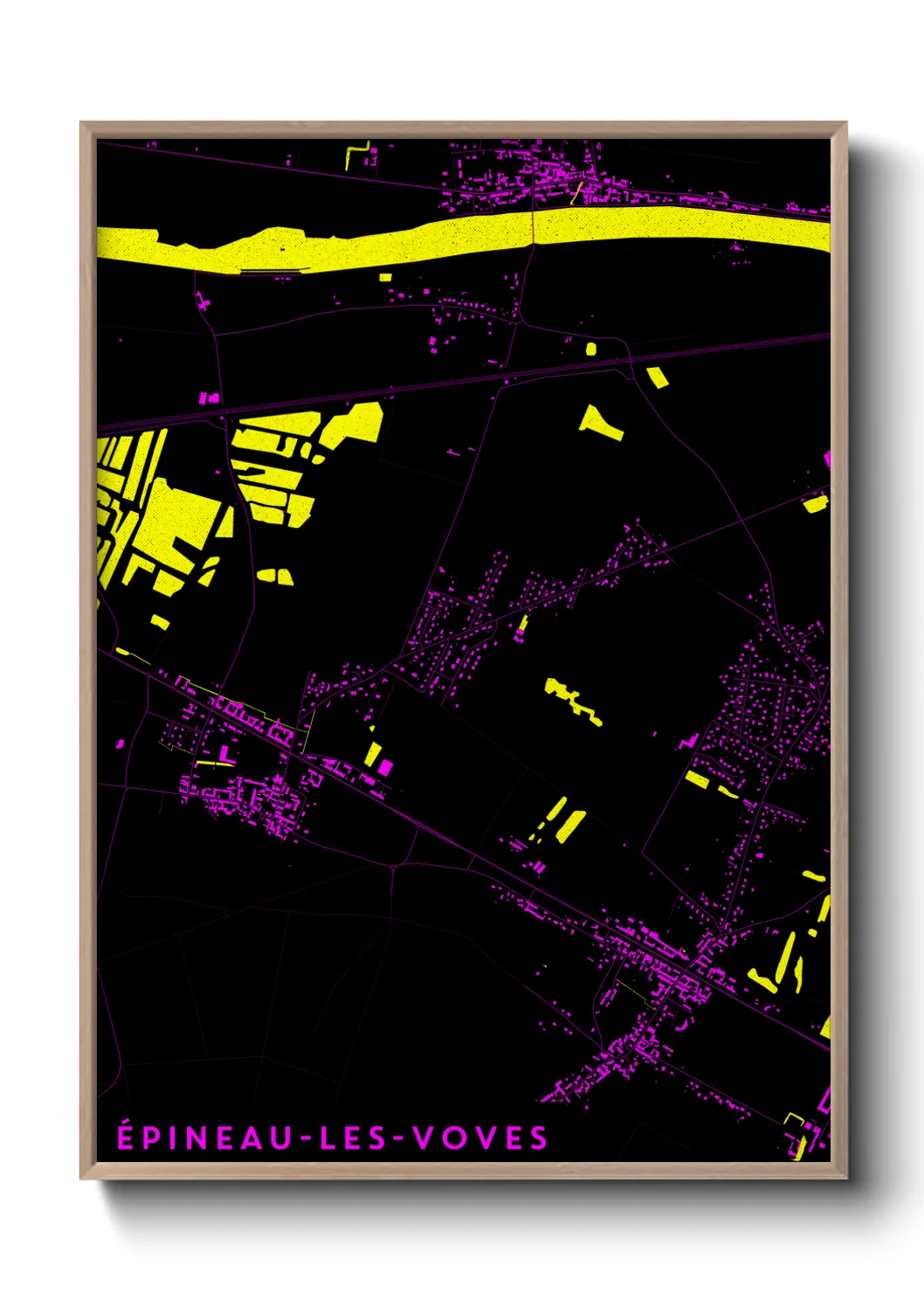 Une affiche de carte sur Épineau-les-Voves