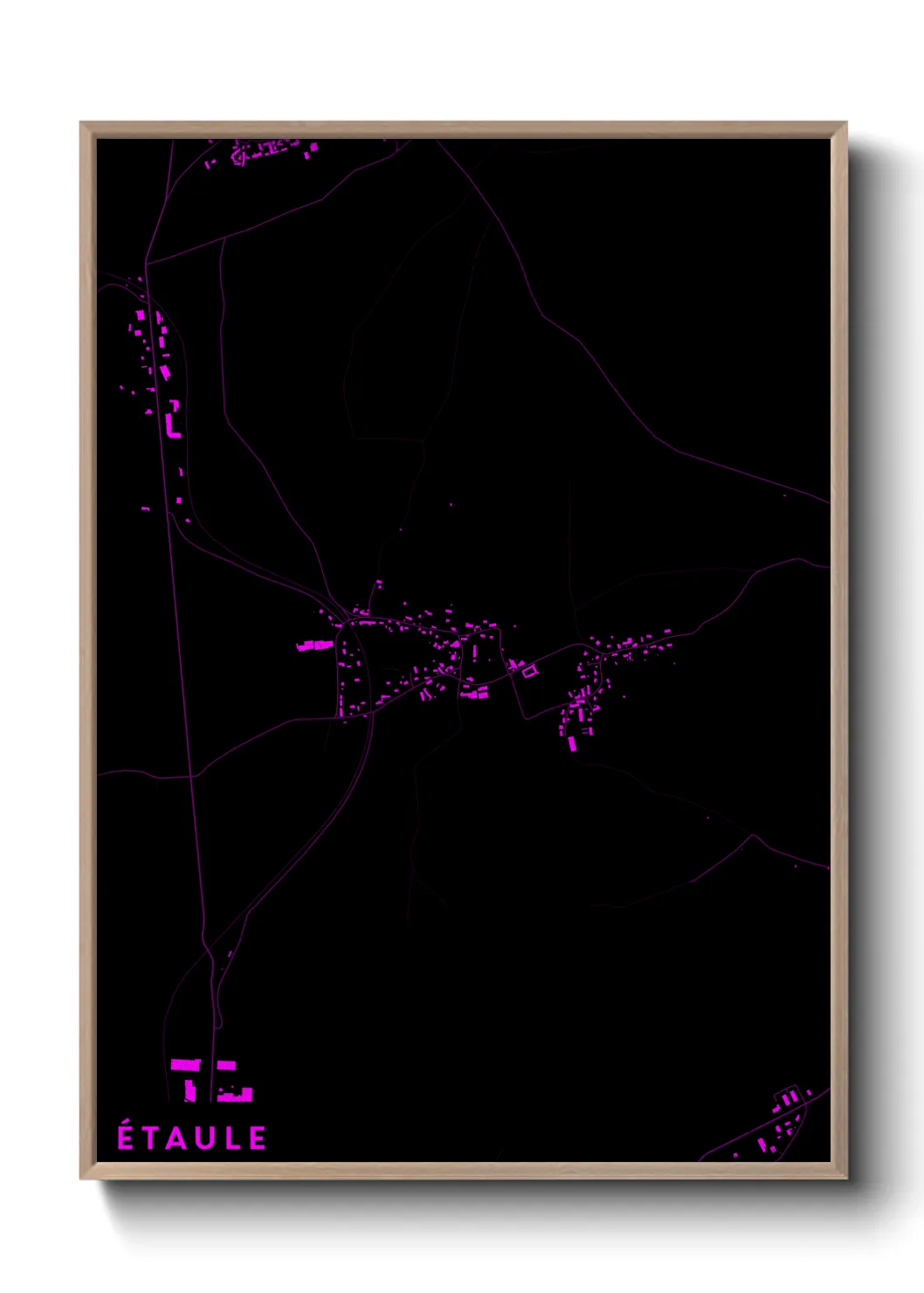 Une affiche de carte sur Étaule