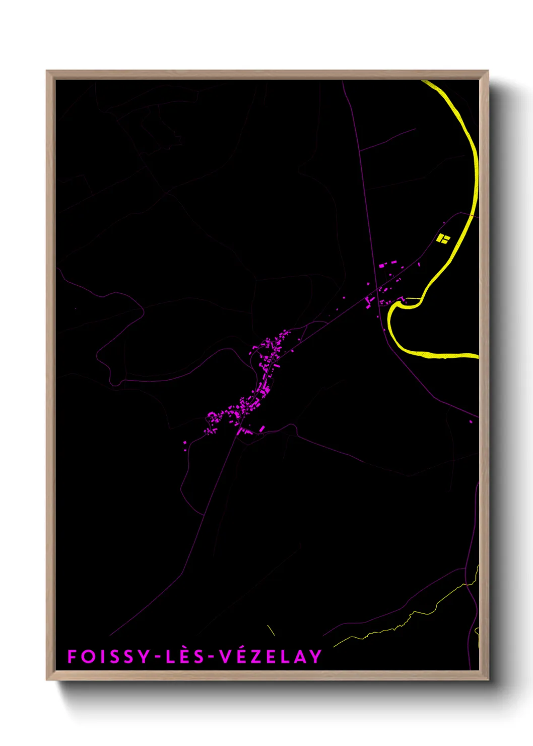 Une affiche de carte sur Foissy-lès-Vézelay