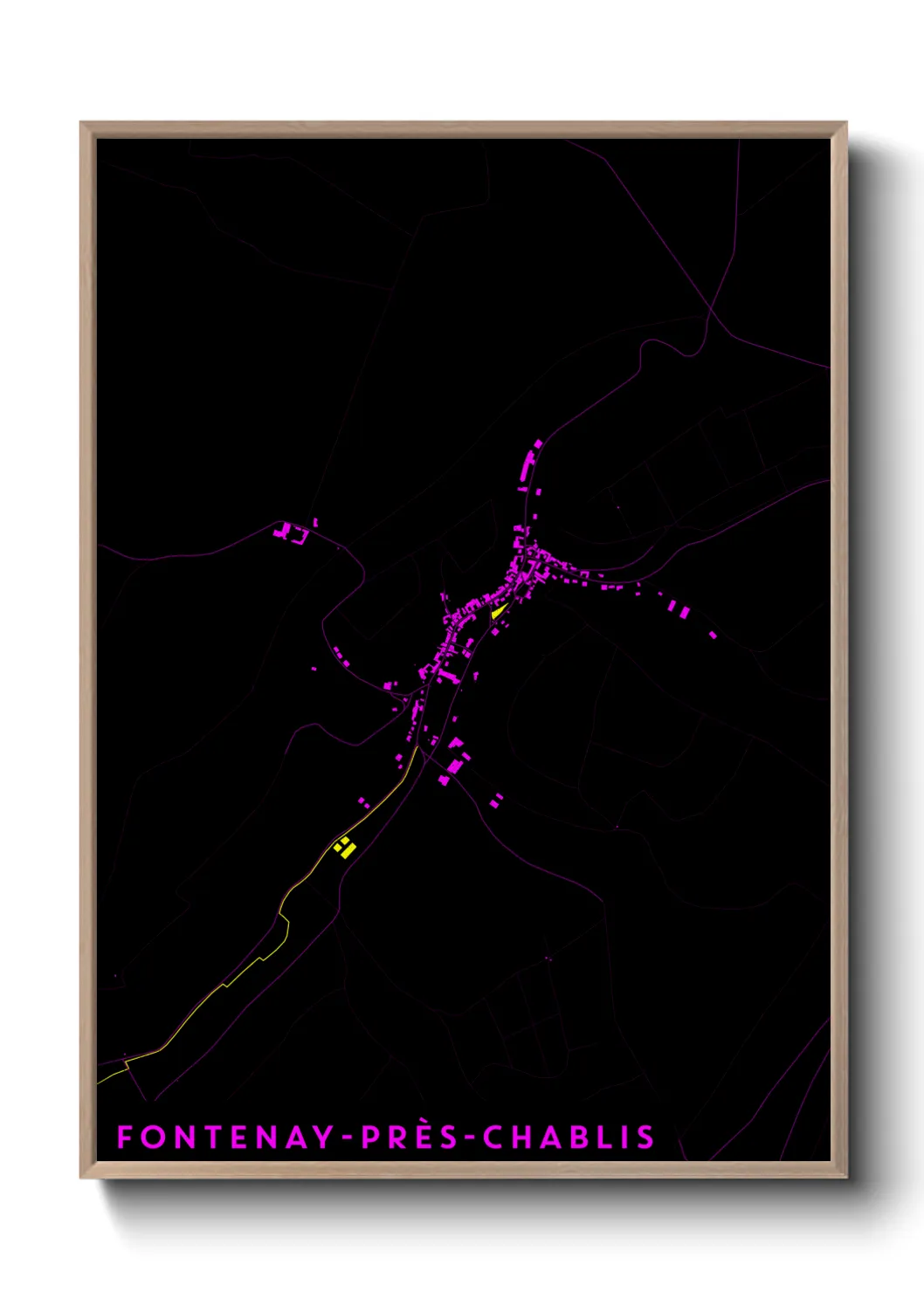 Une affiche de carte sur Fontenay-près-Chablis