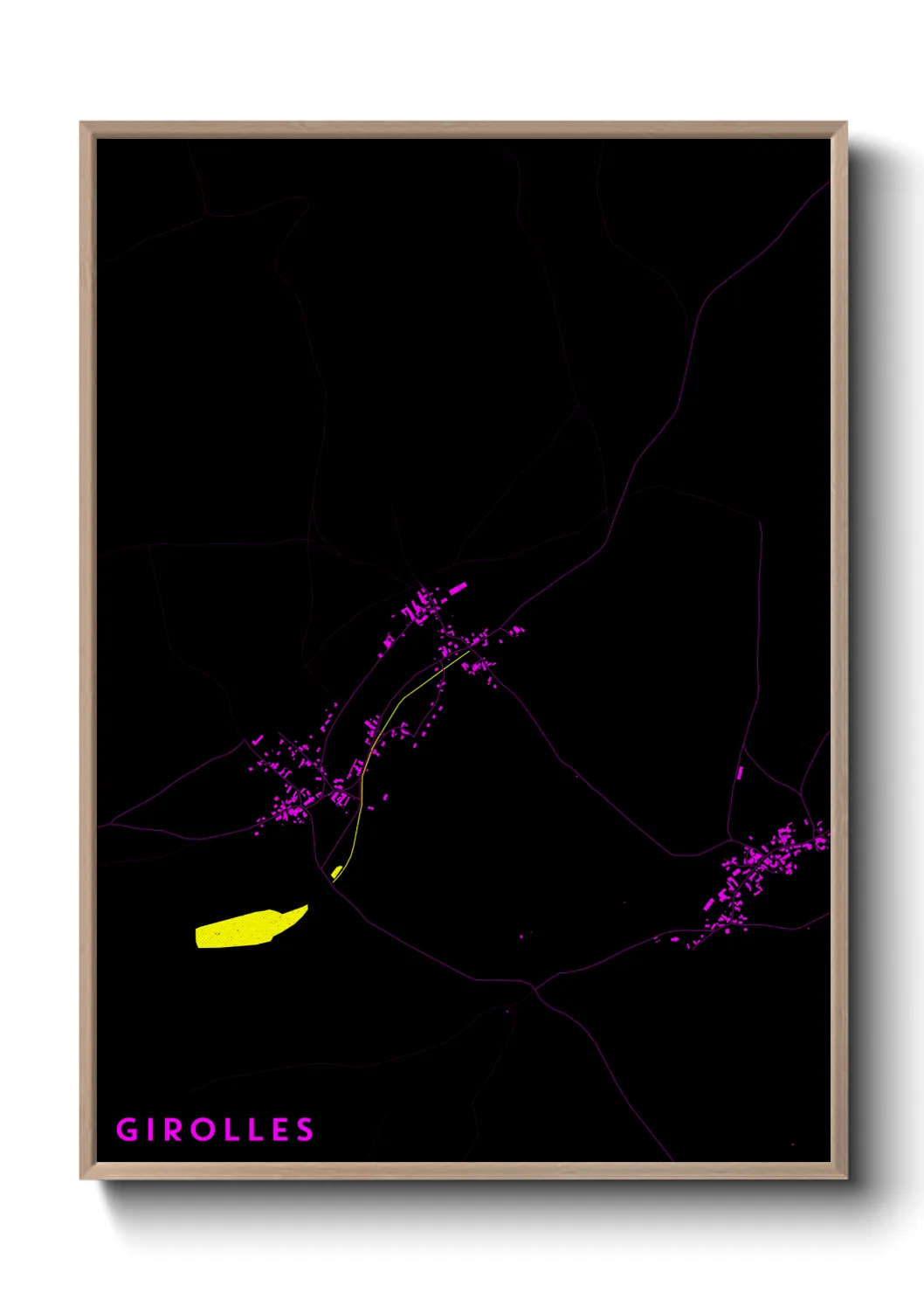 Une affiche de carte sur Girolles