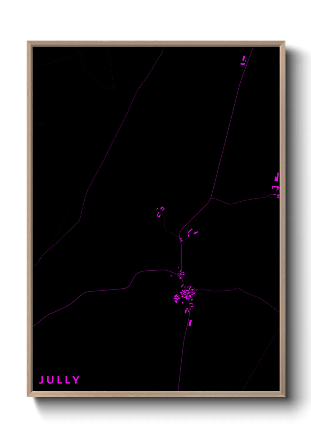 Une affiche de carte sur Jully