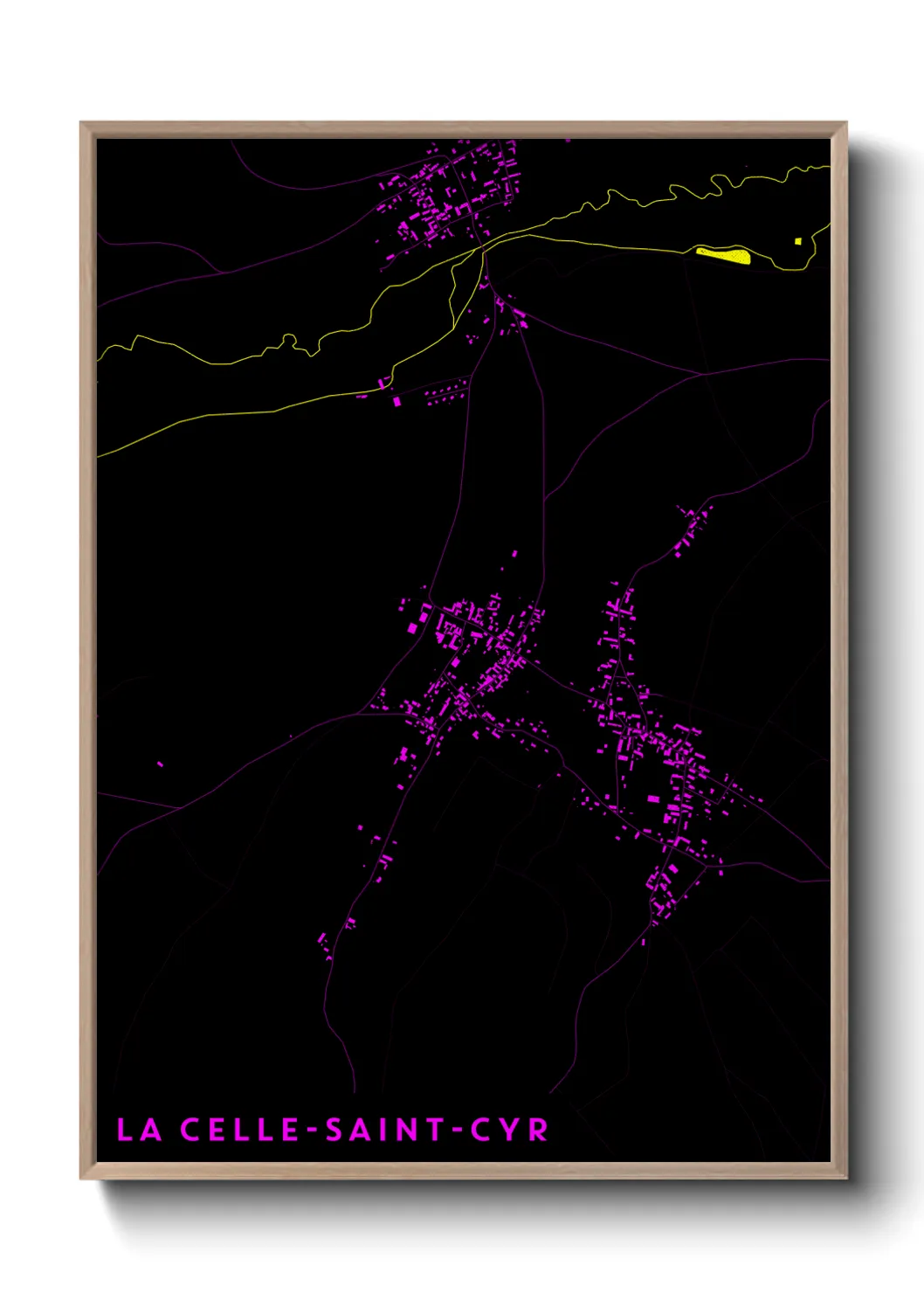 Une affiche de carte sur La Celle-Saint-Cyr