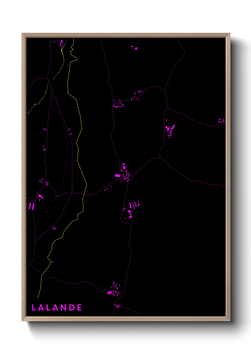 Une affiche de carte sur Lalande