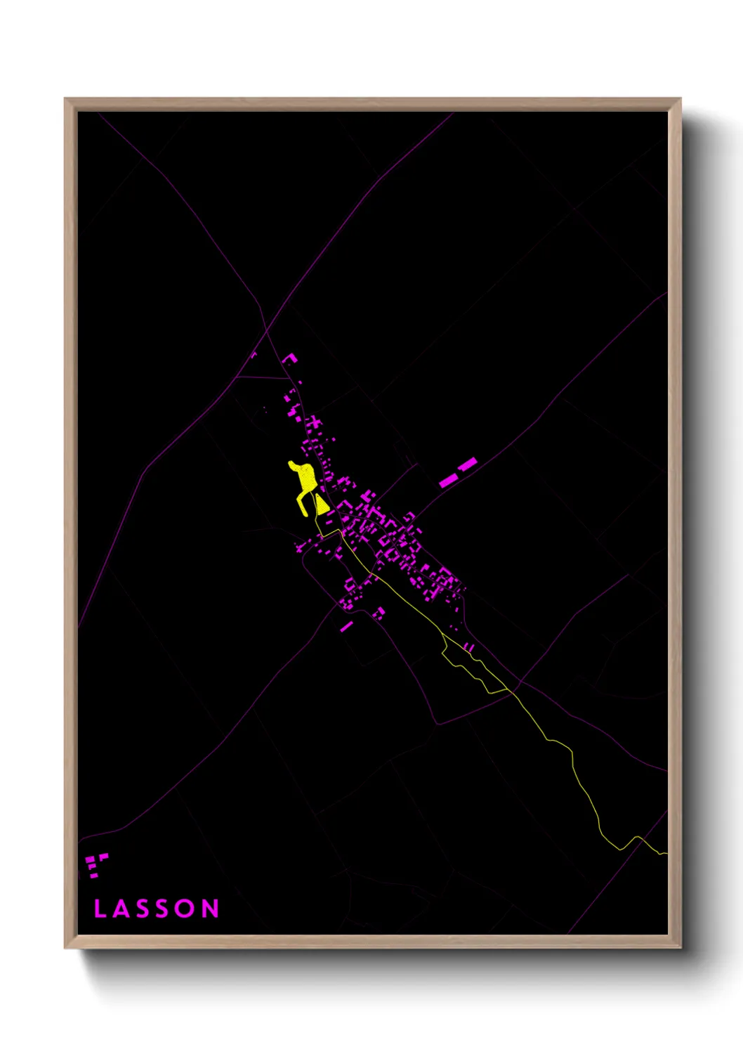 Une affiche de carte sur Lasson