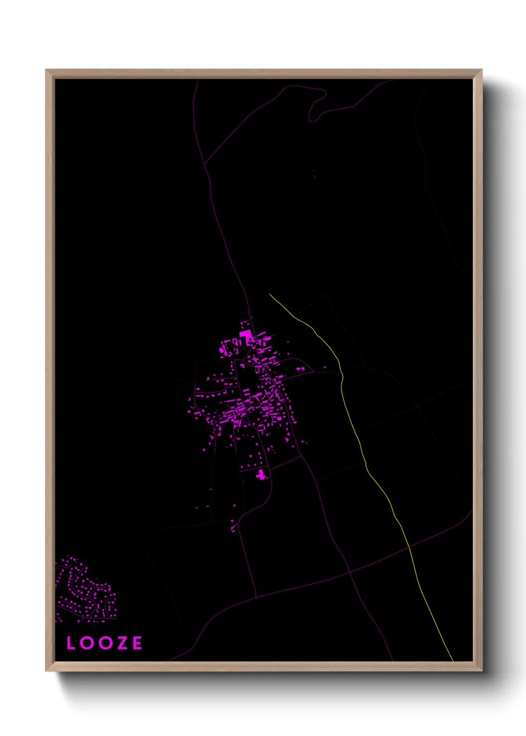 Une affiche de carte sur Looze