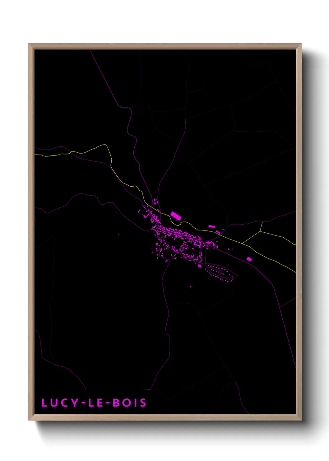 Un poster carteLucy-le-Bois