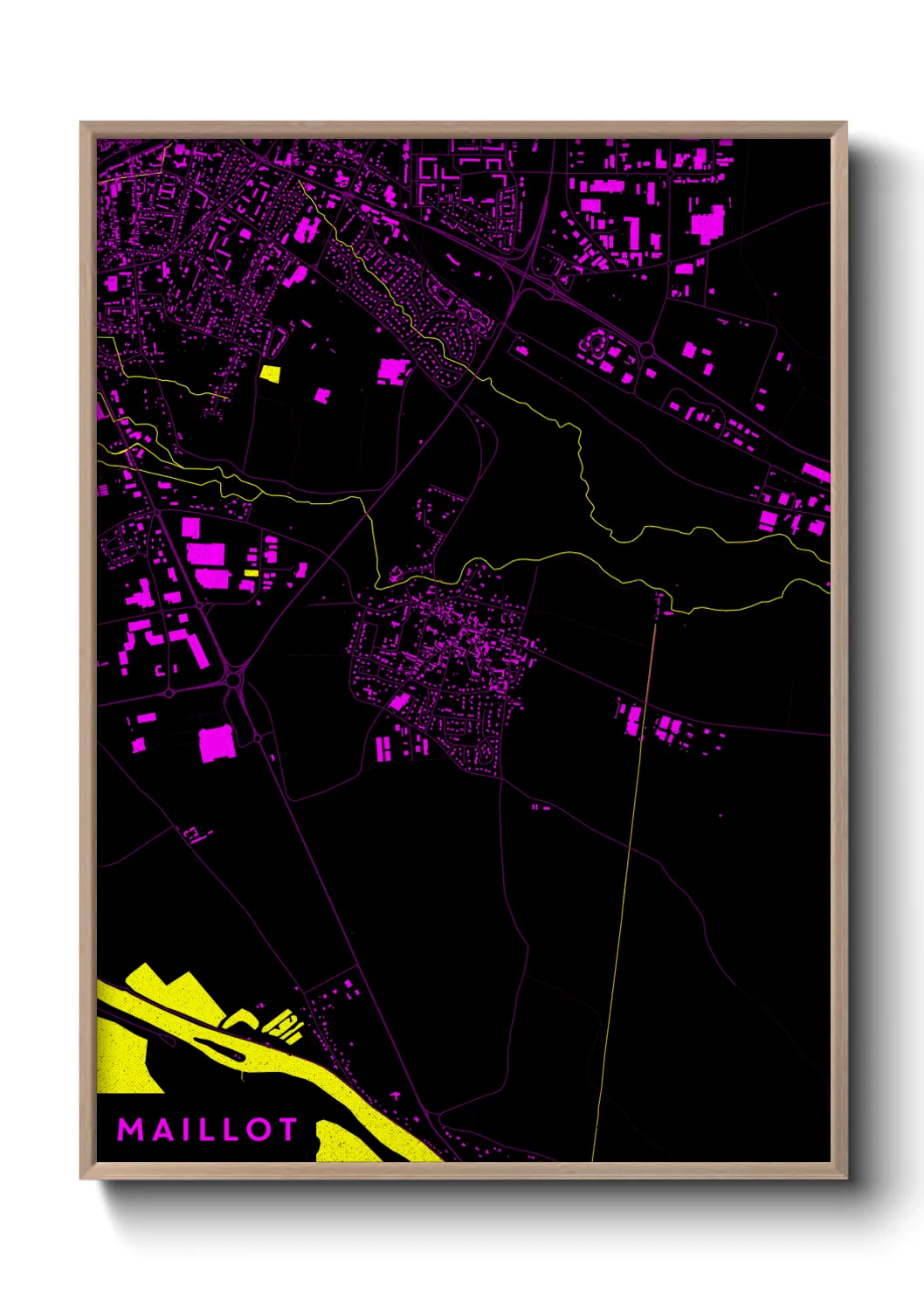 Une affiche de carte sur Maillot