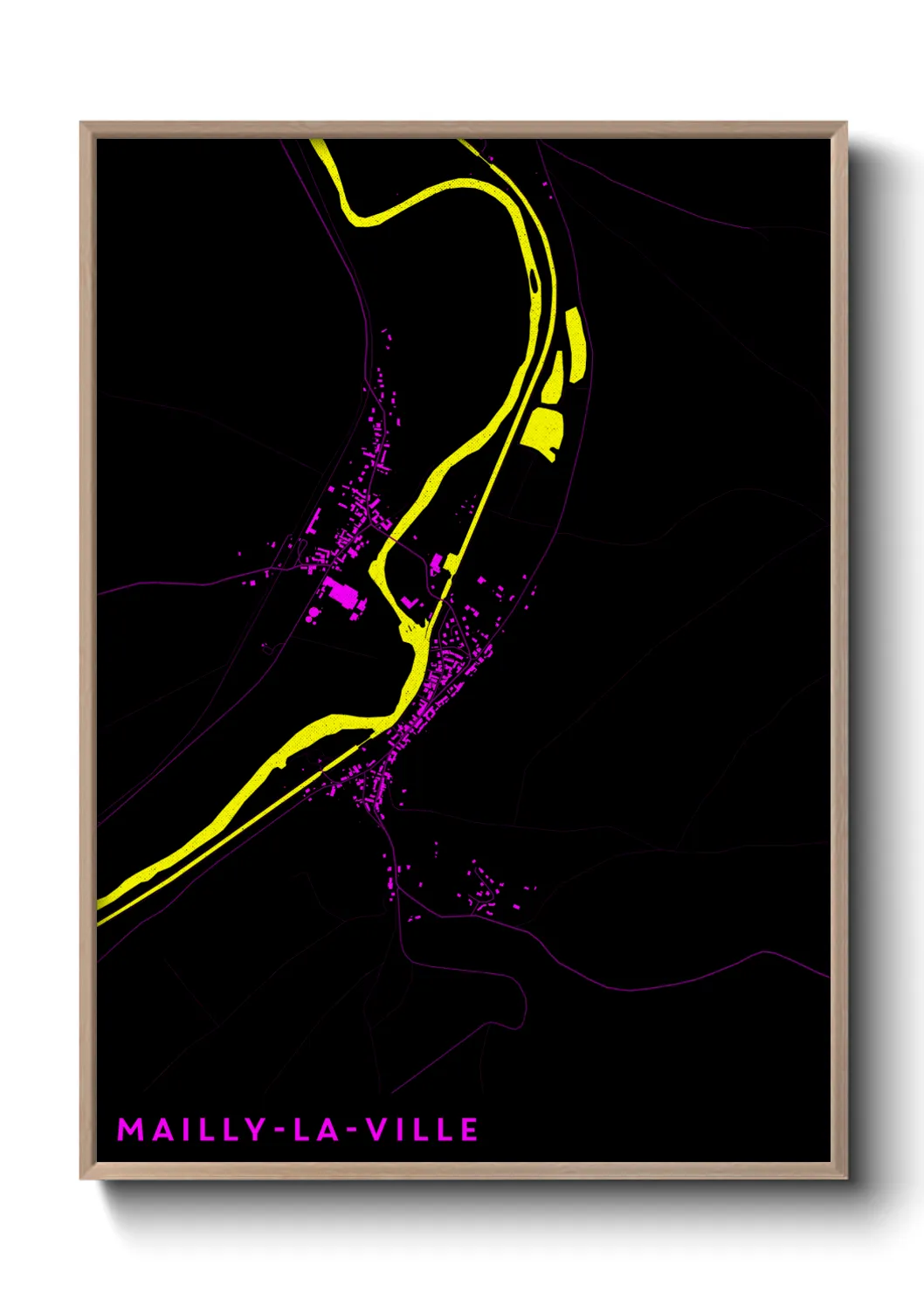 Une affiche de carte sur Mailly-la-Ville