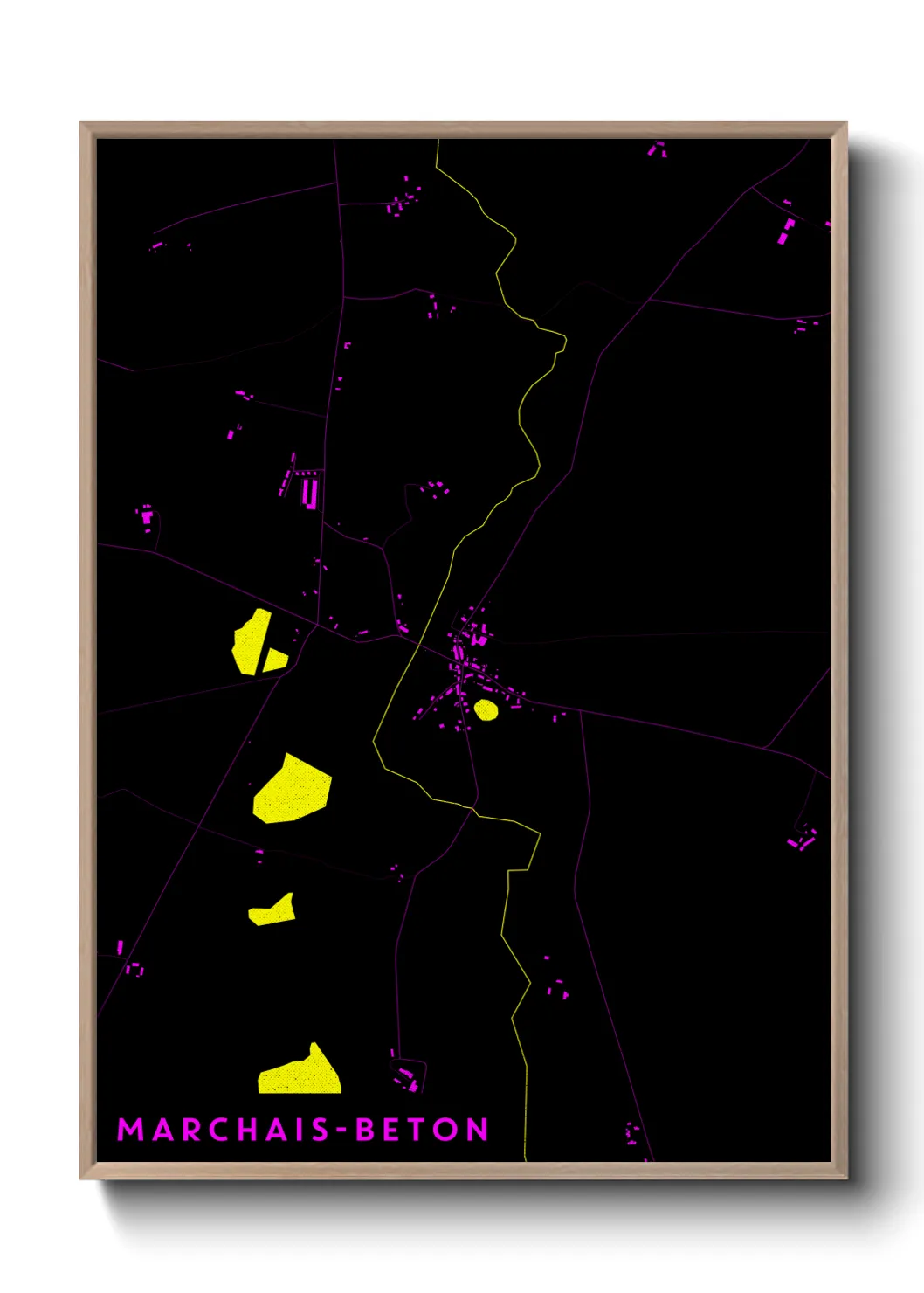 Une affiche de carte sur Marchais-Beton