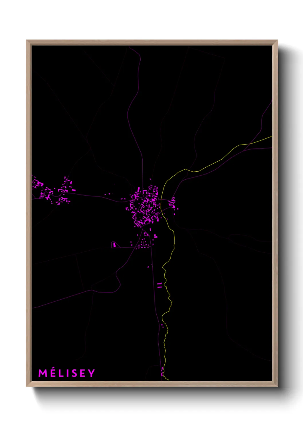 Une affiche de carte sur Mélisey