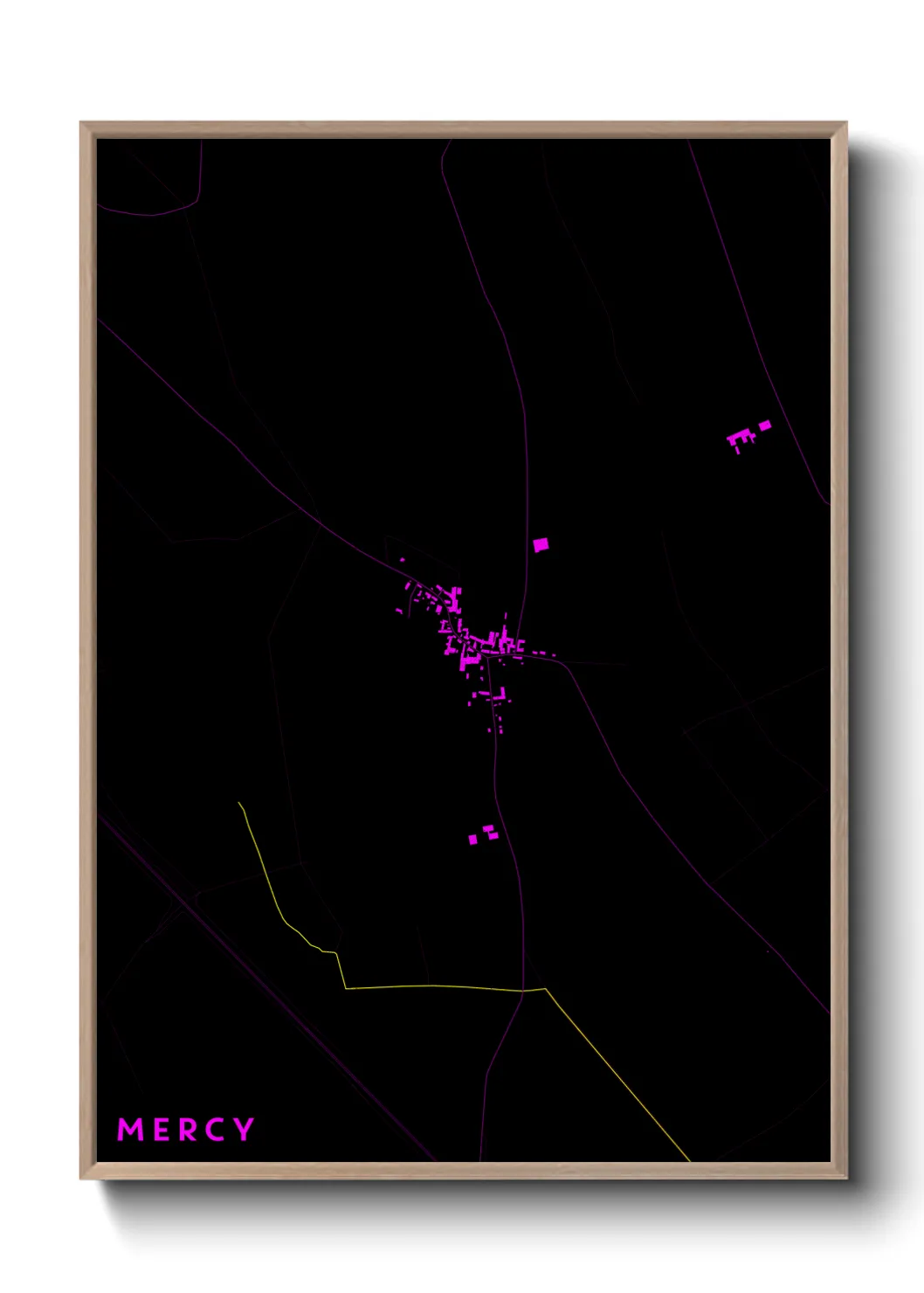 Une affiche de carte sur Mercy