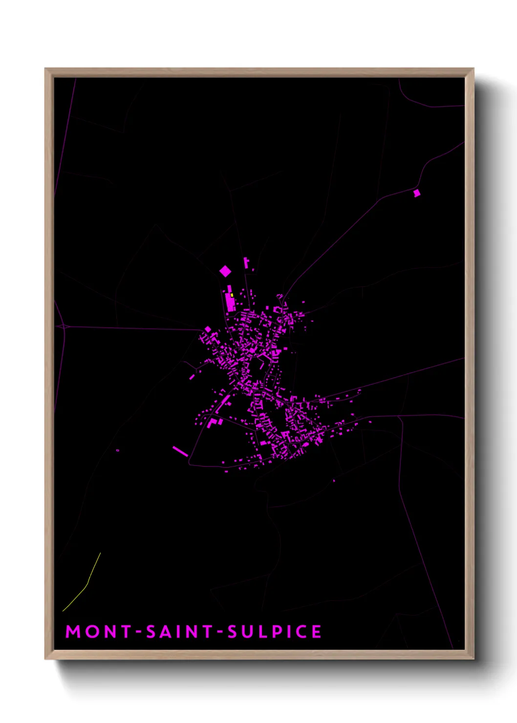 Une affiche de carte sur Mont-Saint-Sulpice