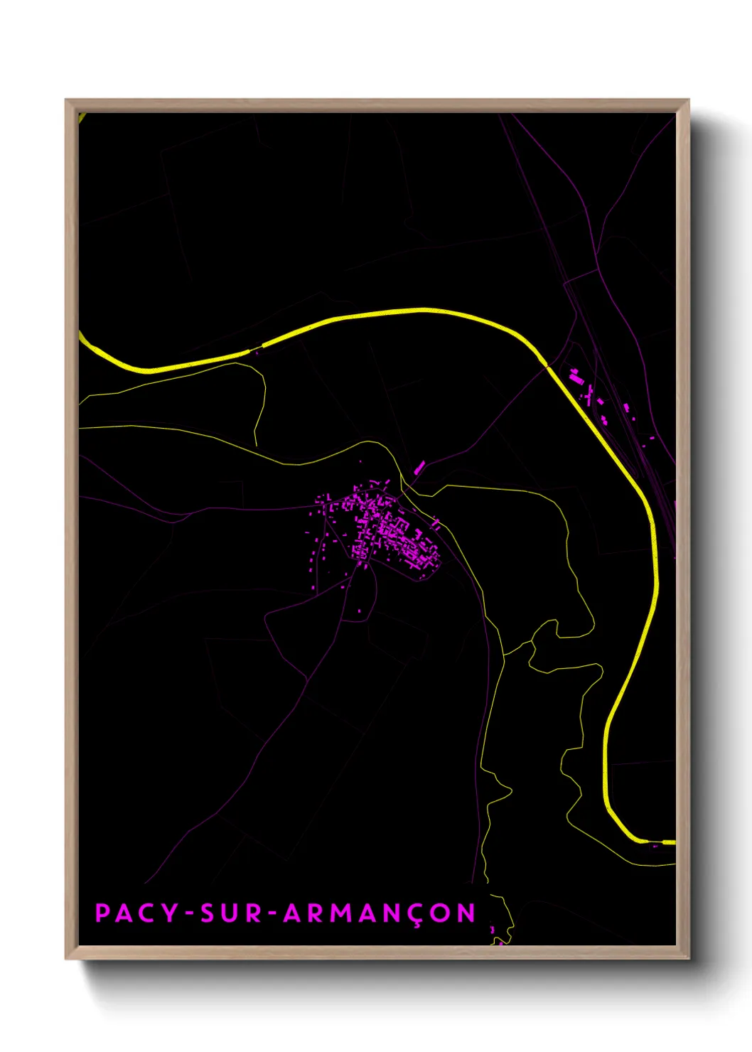 Une affiche de carte sur Pacy-sur-Armançon