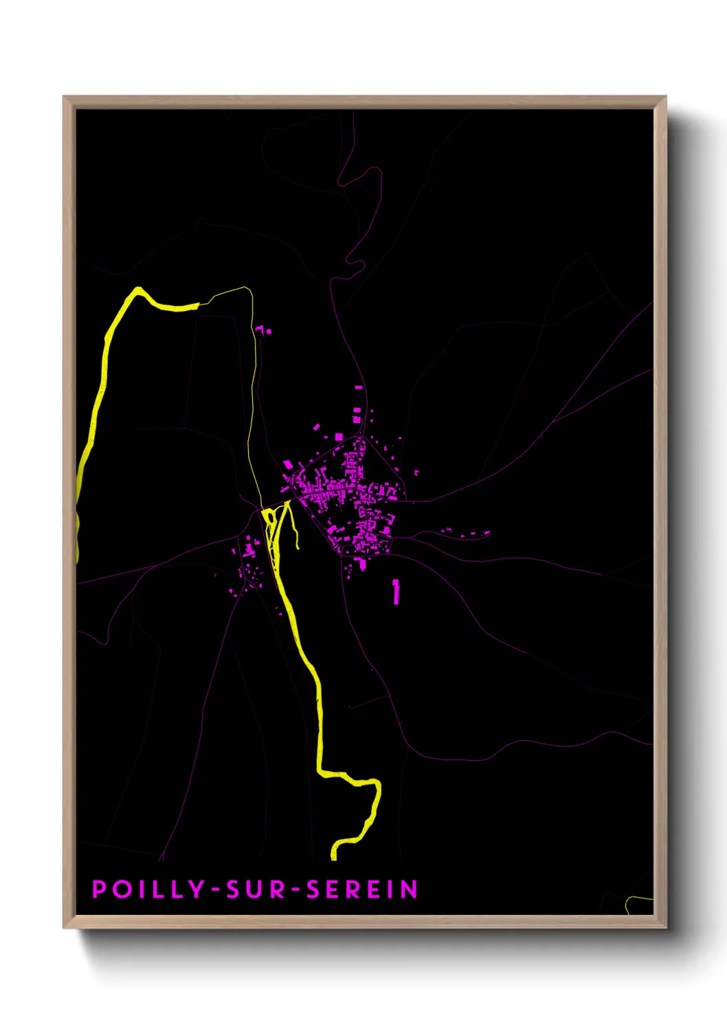 Un poster cartePoilly-sur-Serein