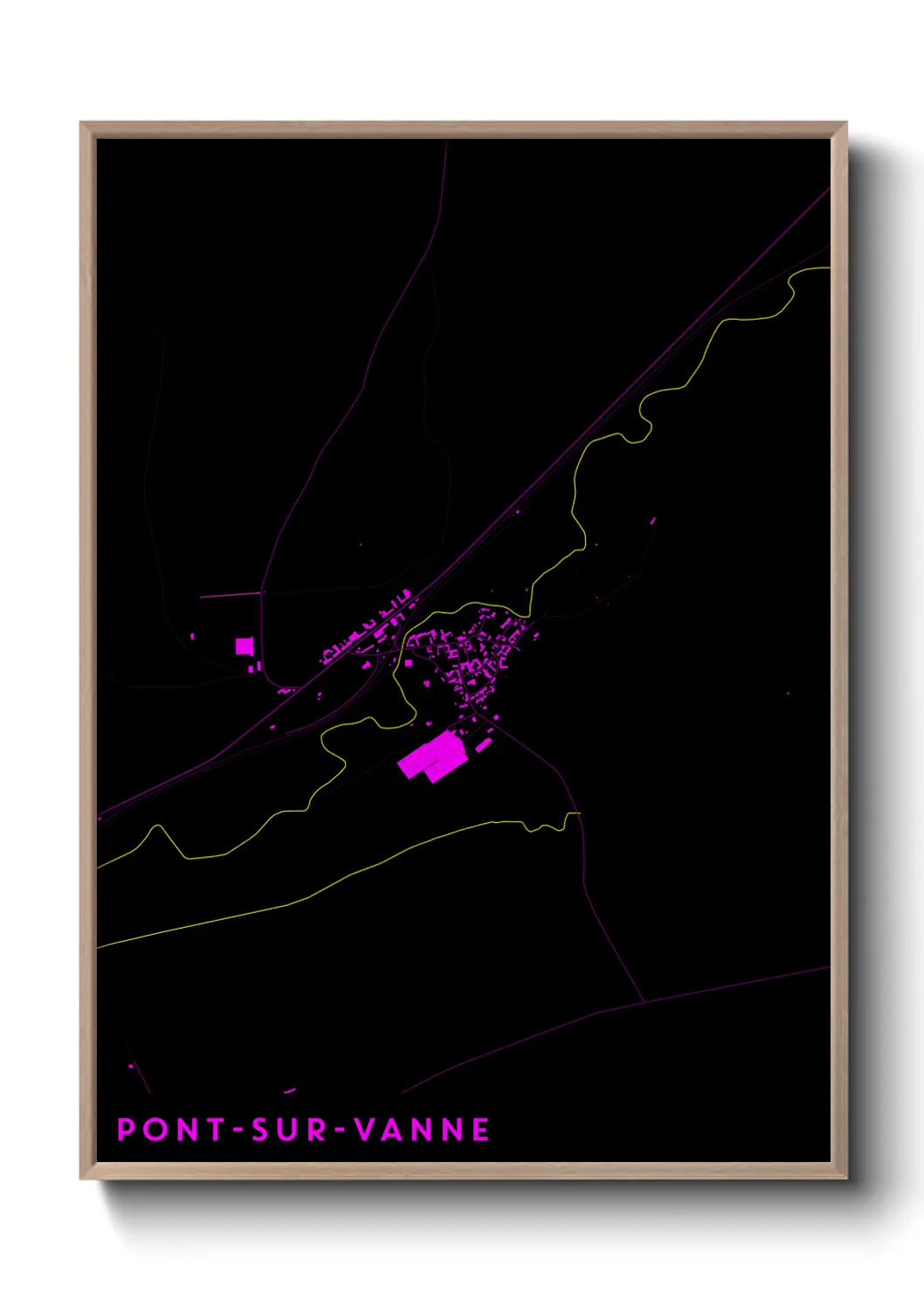 Une affiche de carte sur Pont-sur-Vanne