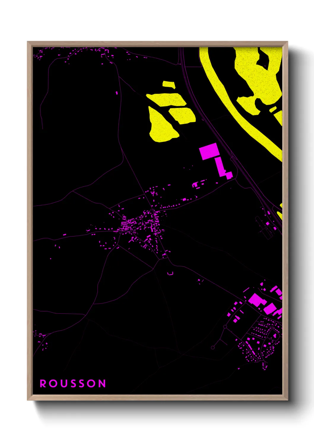 Une affiche de carte sur Rousson