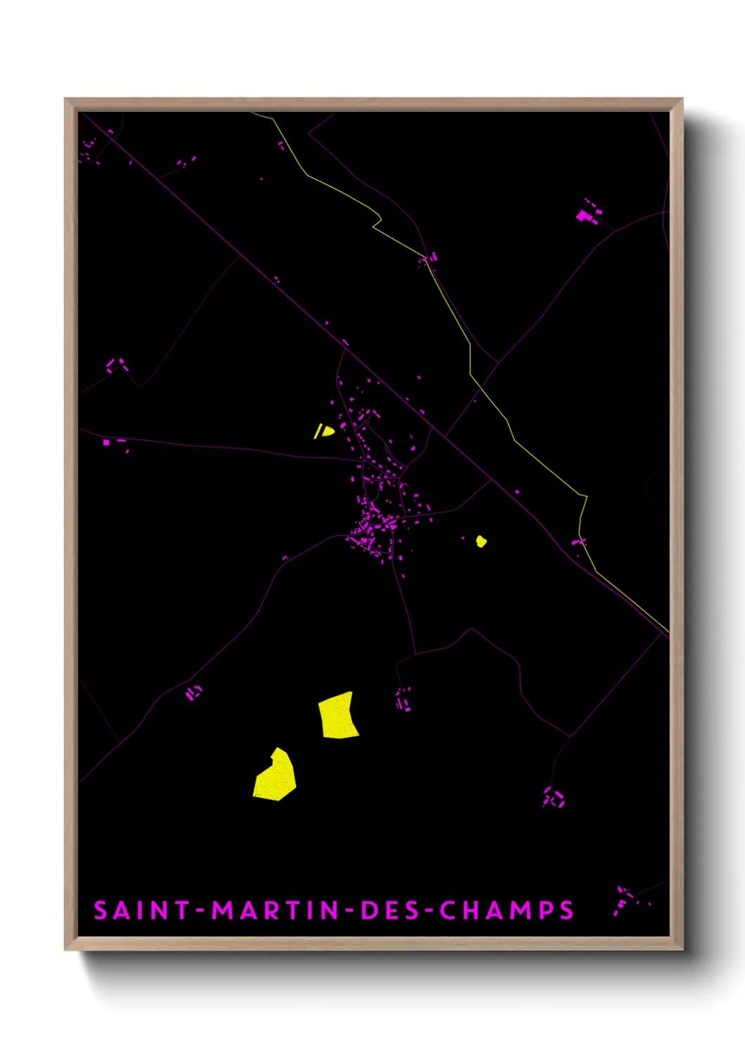 Un poster carteSaint-Martin-des-Champs