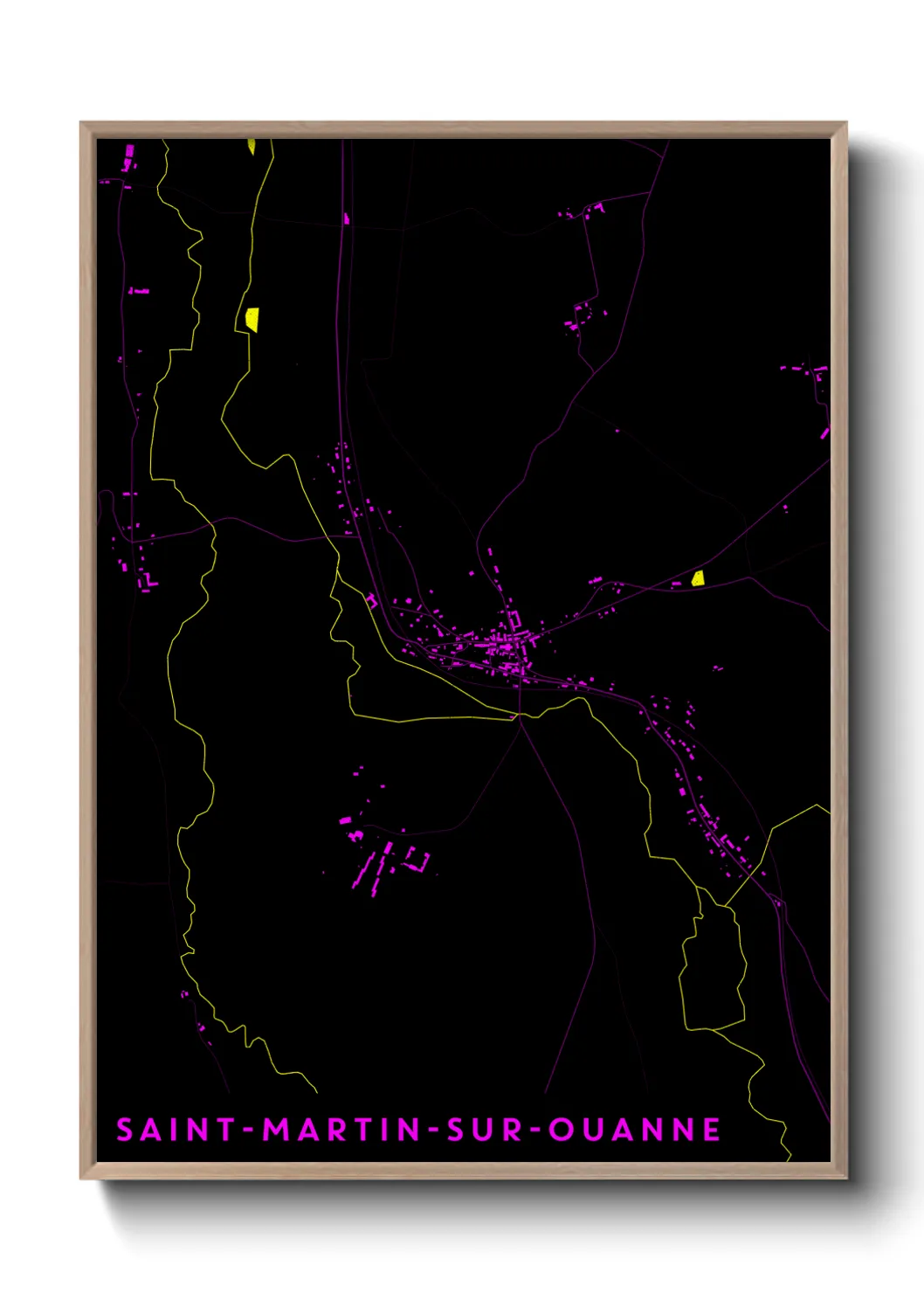 Une affiche de carte sur Saint-Martin-sur-Ouanne