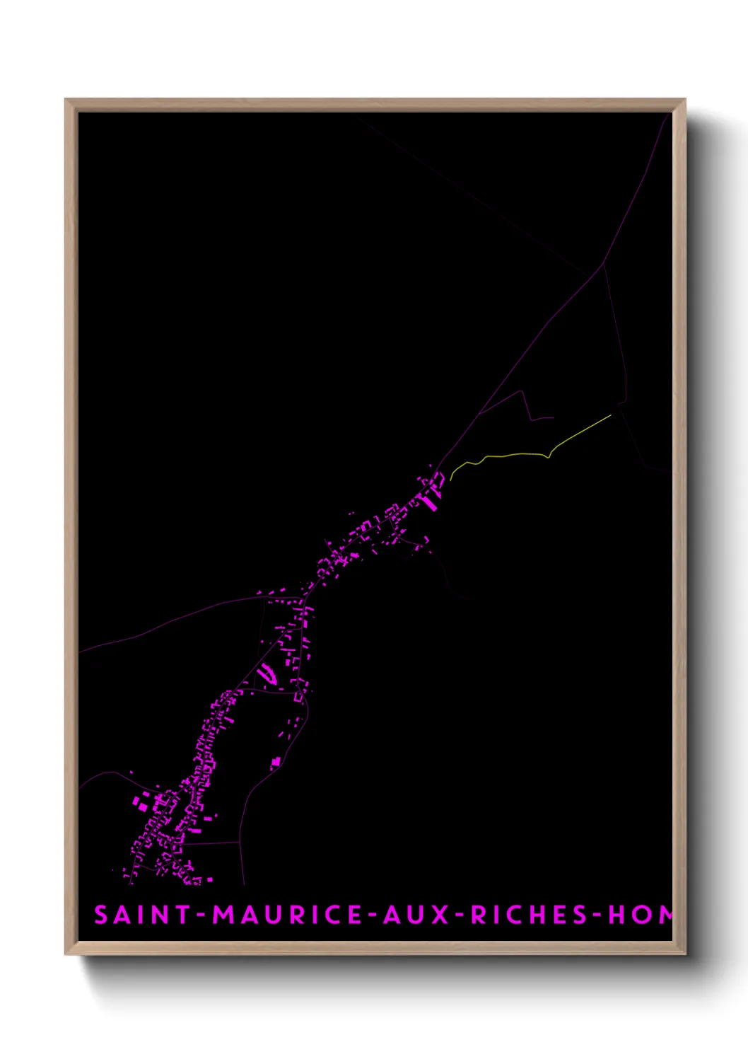 Une affiche de carte sur Saint-Maurice-aux-Riches-Hommes