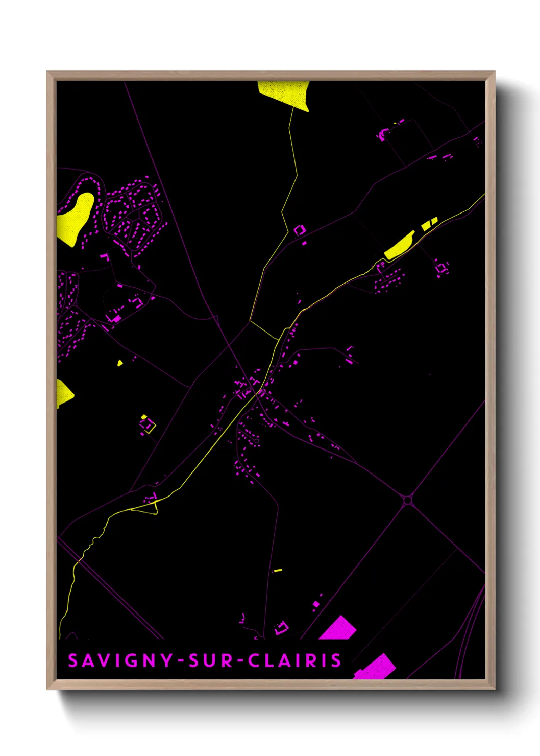 Un poster carteSavigny-sur-Clairis