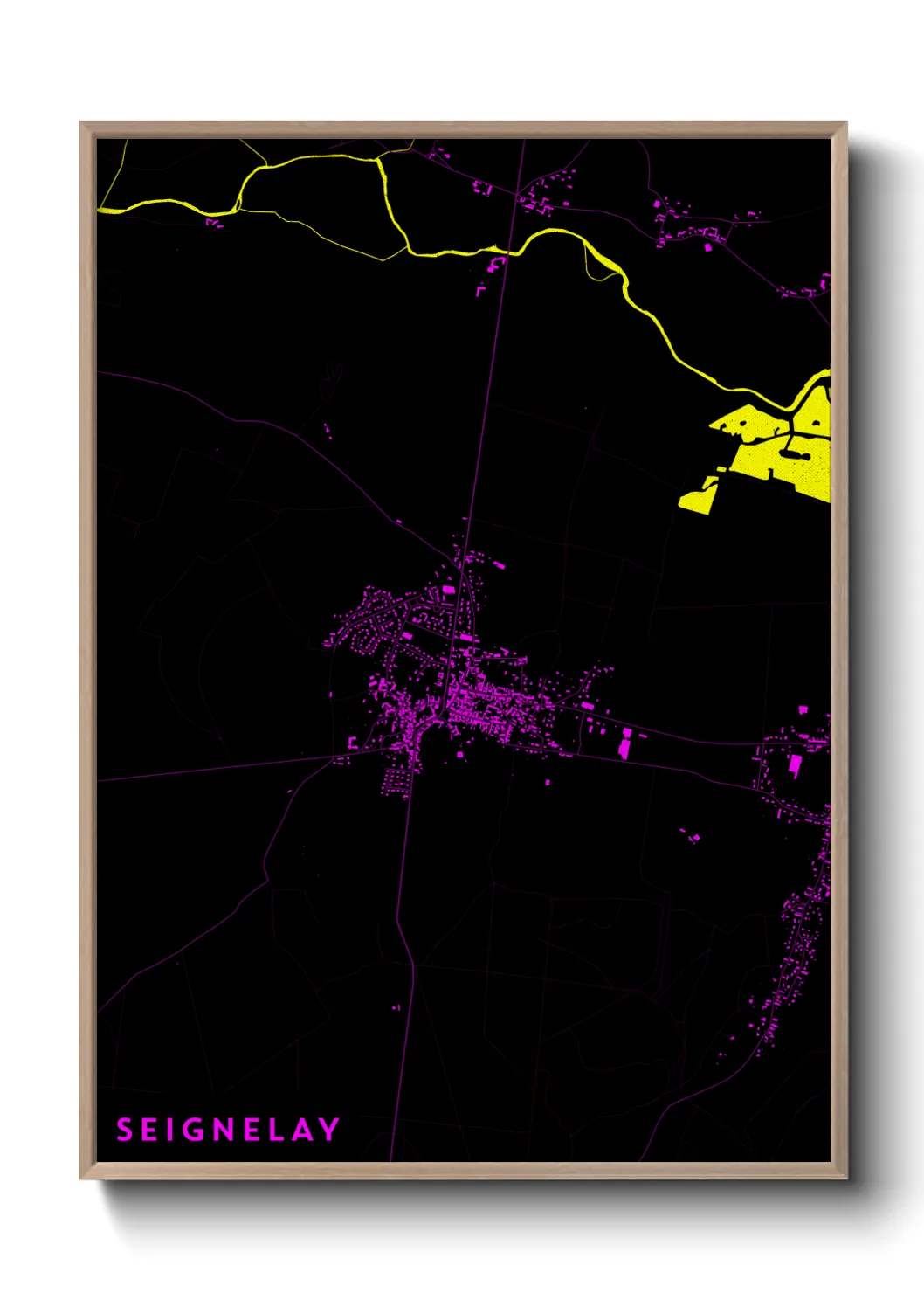 Une affiche de carte sur Seignelay