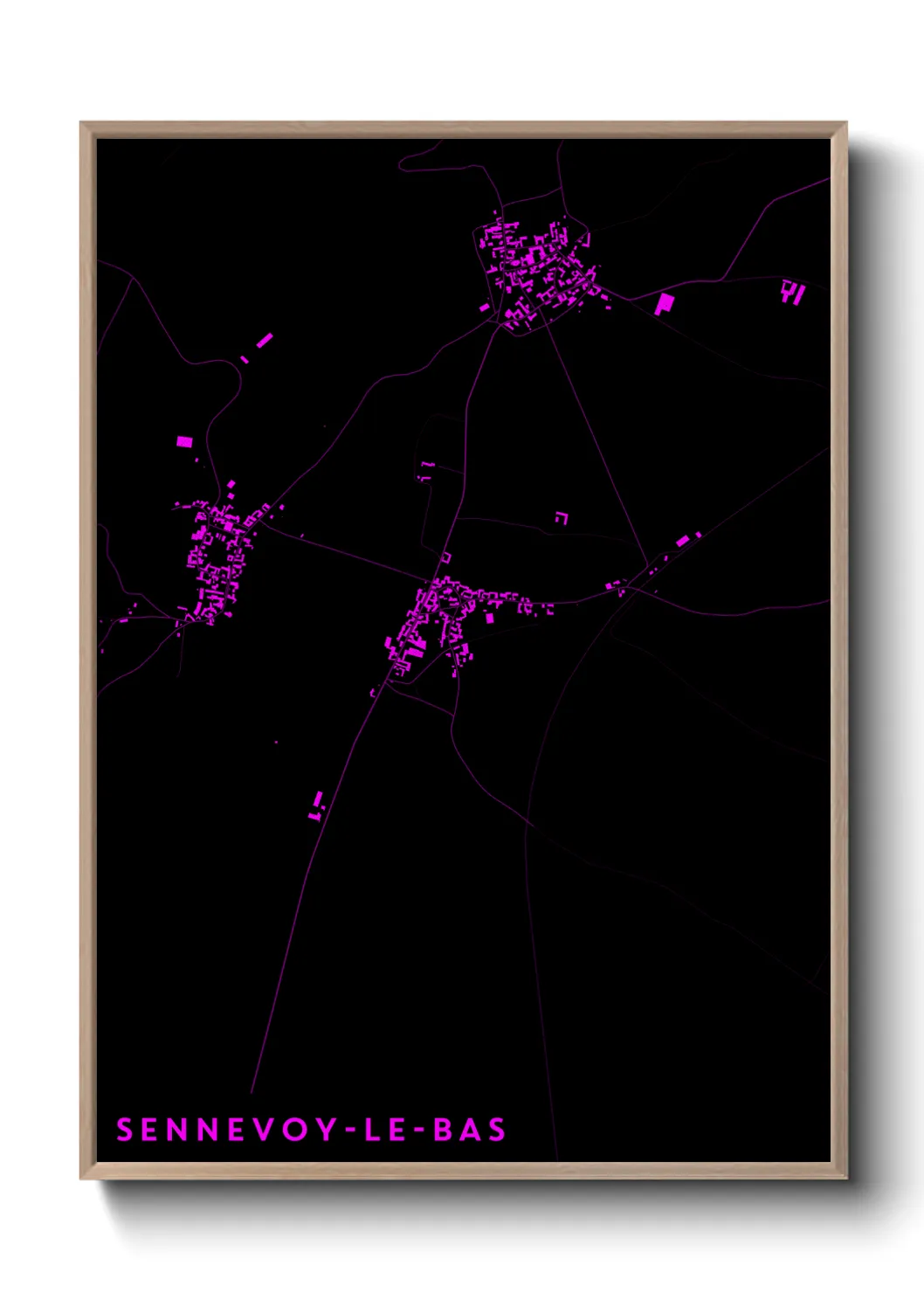 Un poster carteSennevoy-le-Bas