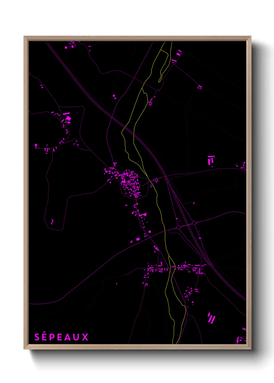 Une affiche de carte sur Sépeaux