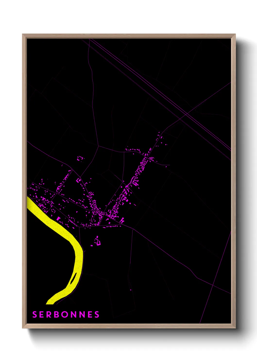 Une affiche de carte sur Serbonnes