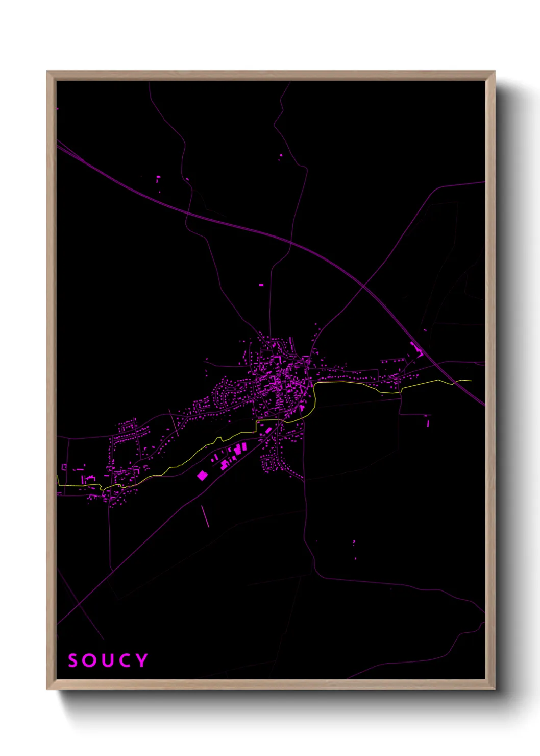 Une affiche de carte sur Soucy